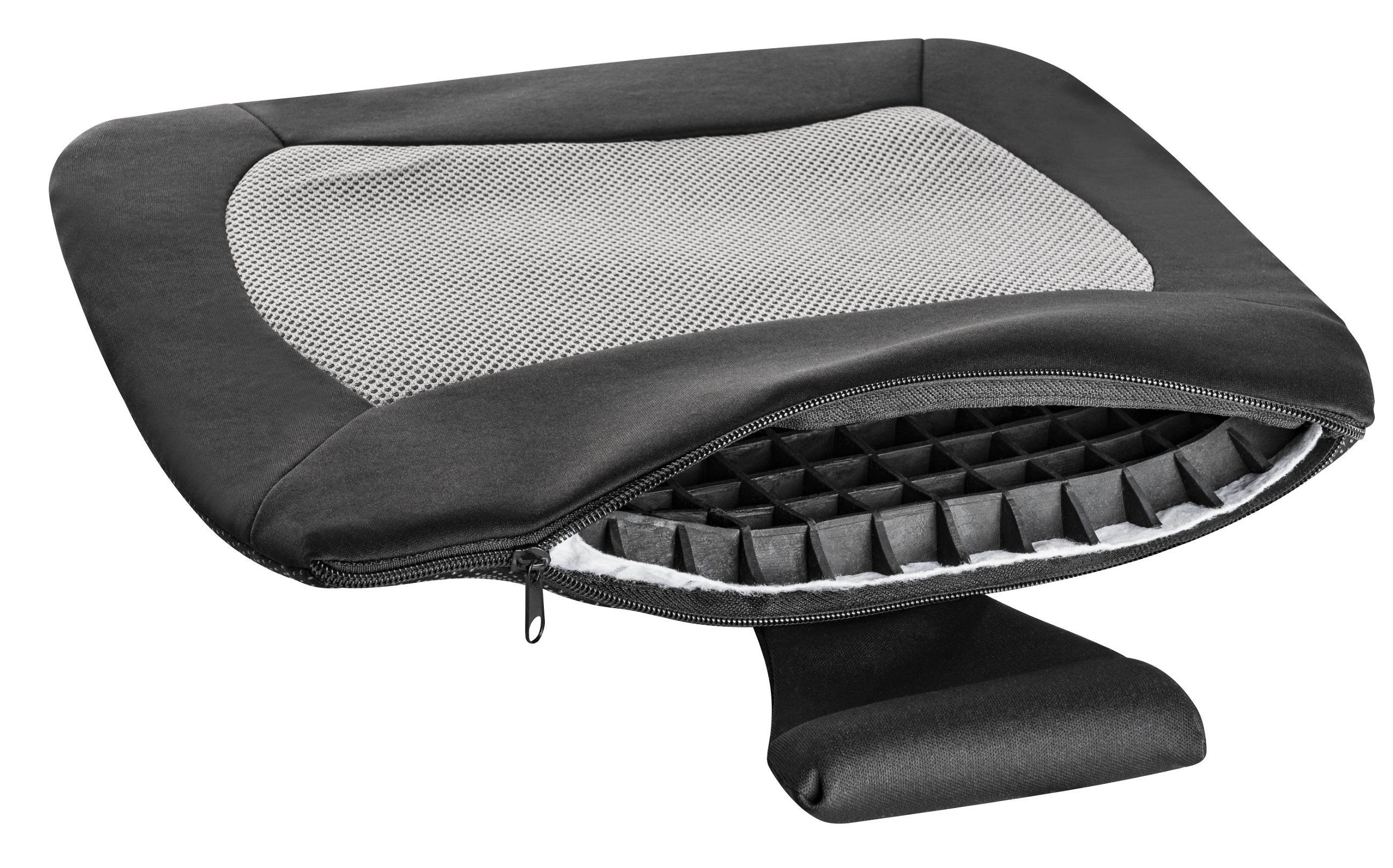 Zitkussen Cool Touch zwart - grijs, zitkussen koeling, autostoelkussen, stoelbekleding