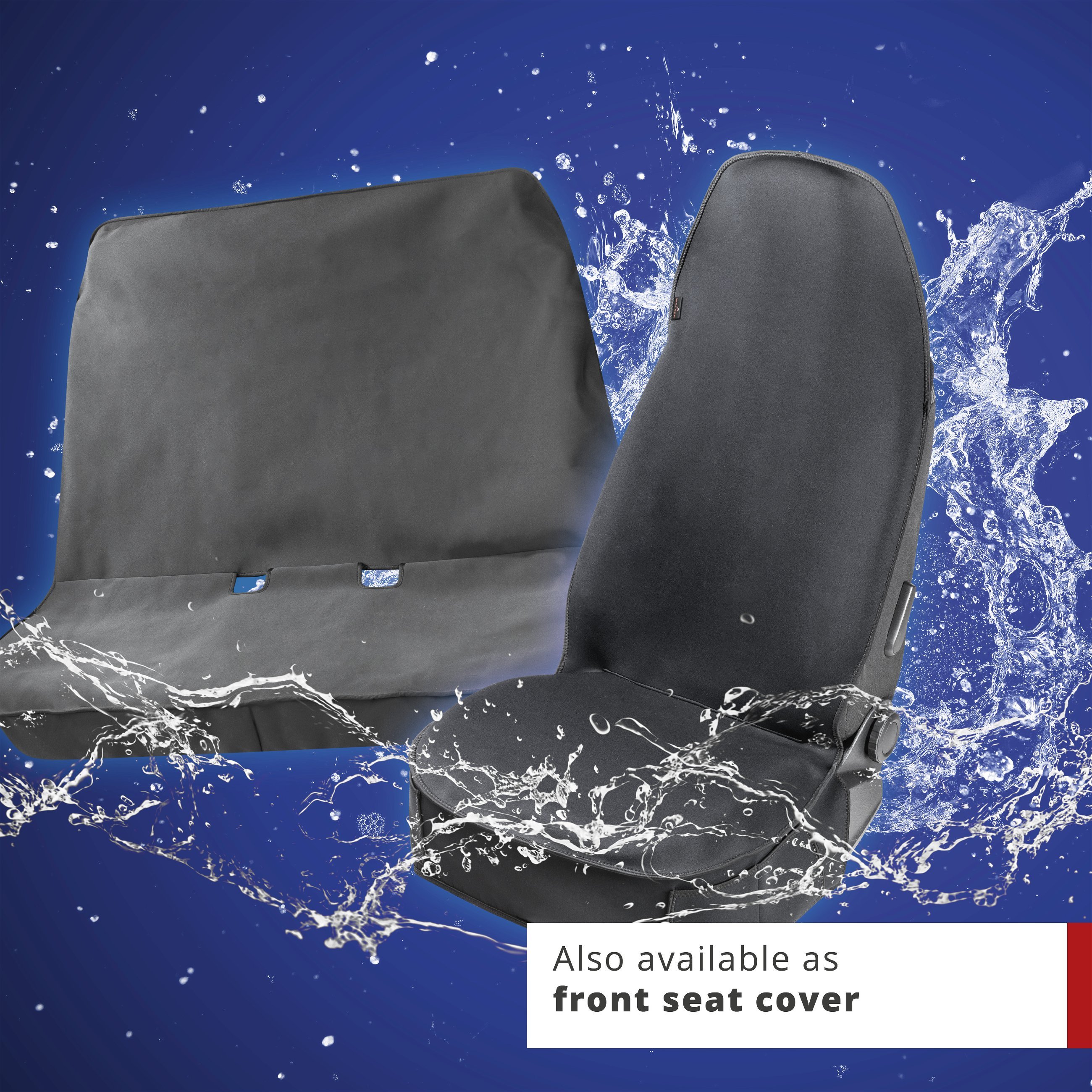 Car seat cover neoprene for back seat, black