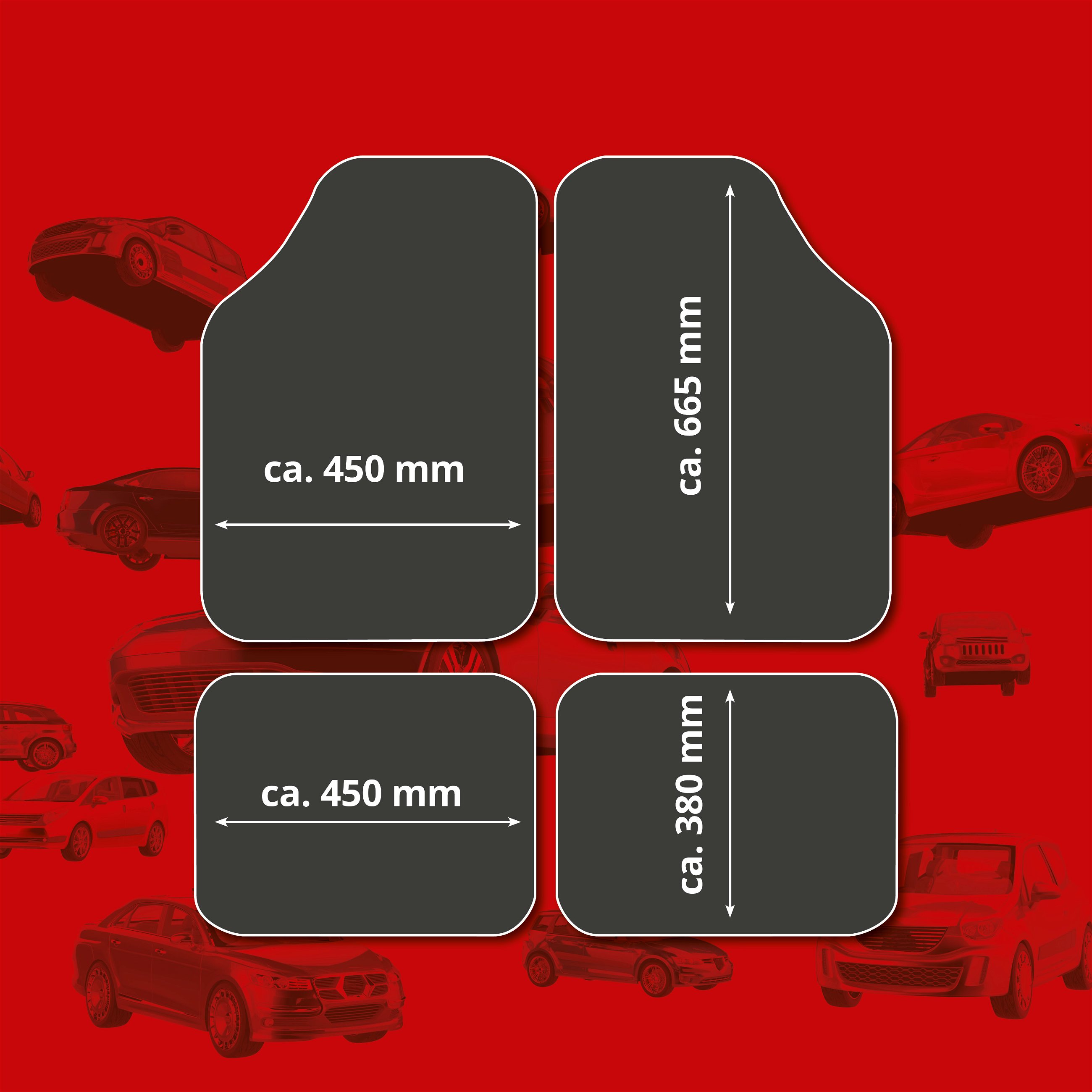 Rubbermatten, universele auto mat metallic beschermmat blauw, op maat gesneden vuilvangmat