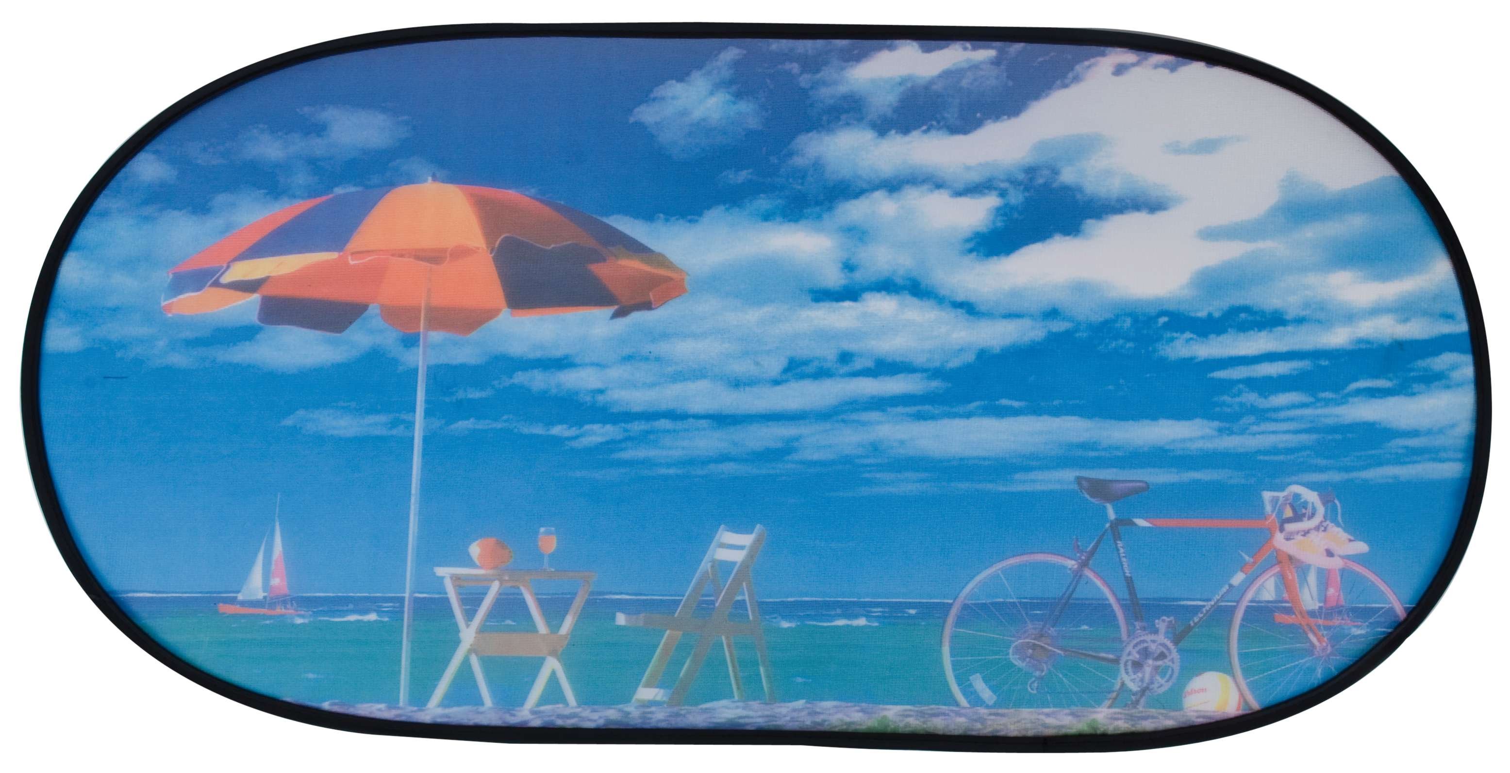 protection solaire lunette arrière autocollante motif 100 x 50 cm vacances à la plage