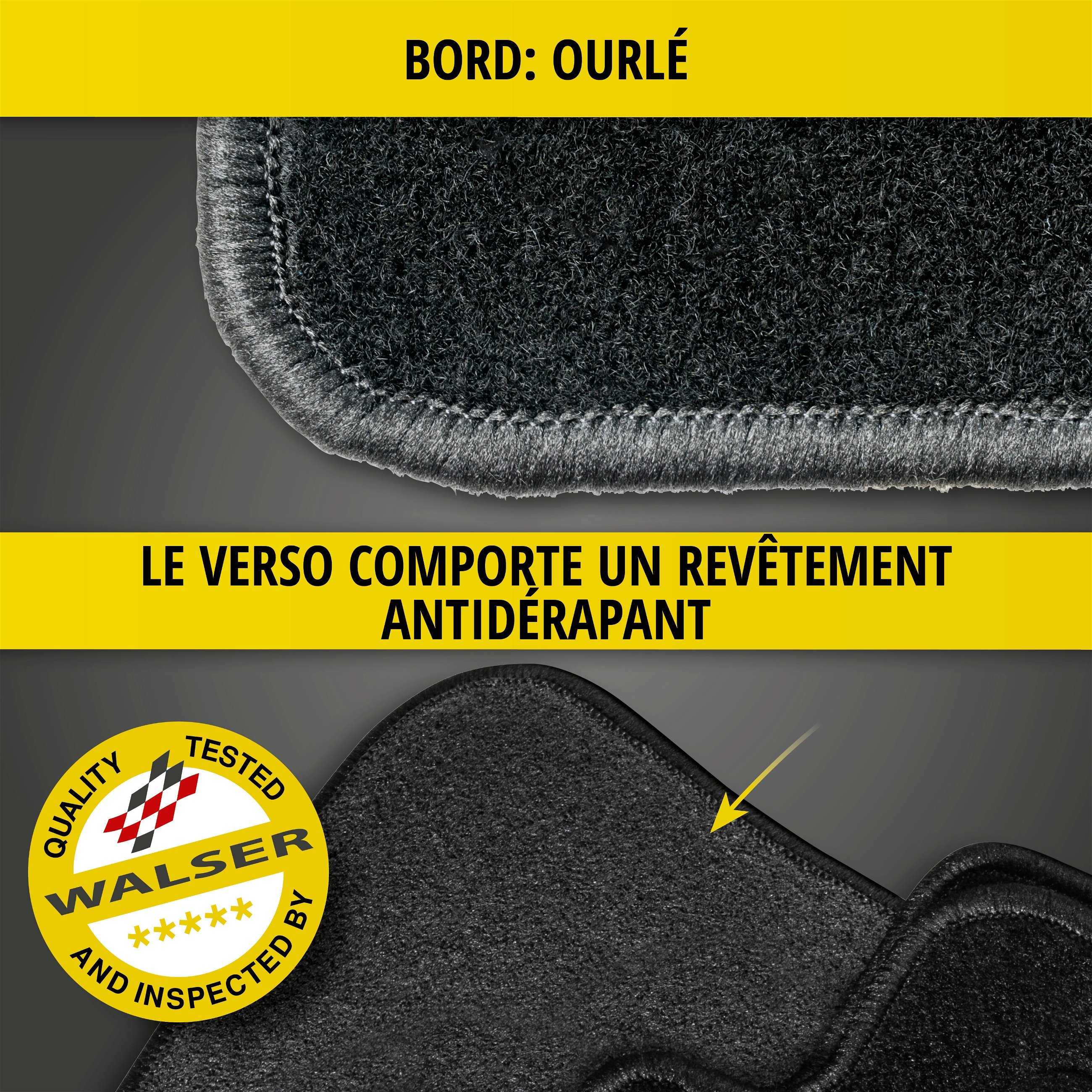 conducteur de couleur violet Tapis de sol de voiture personnalisé pour  Peugeot 208, toutes les années, pour voiture, avec repose-pieds,  accessoires de style d'intérieur