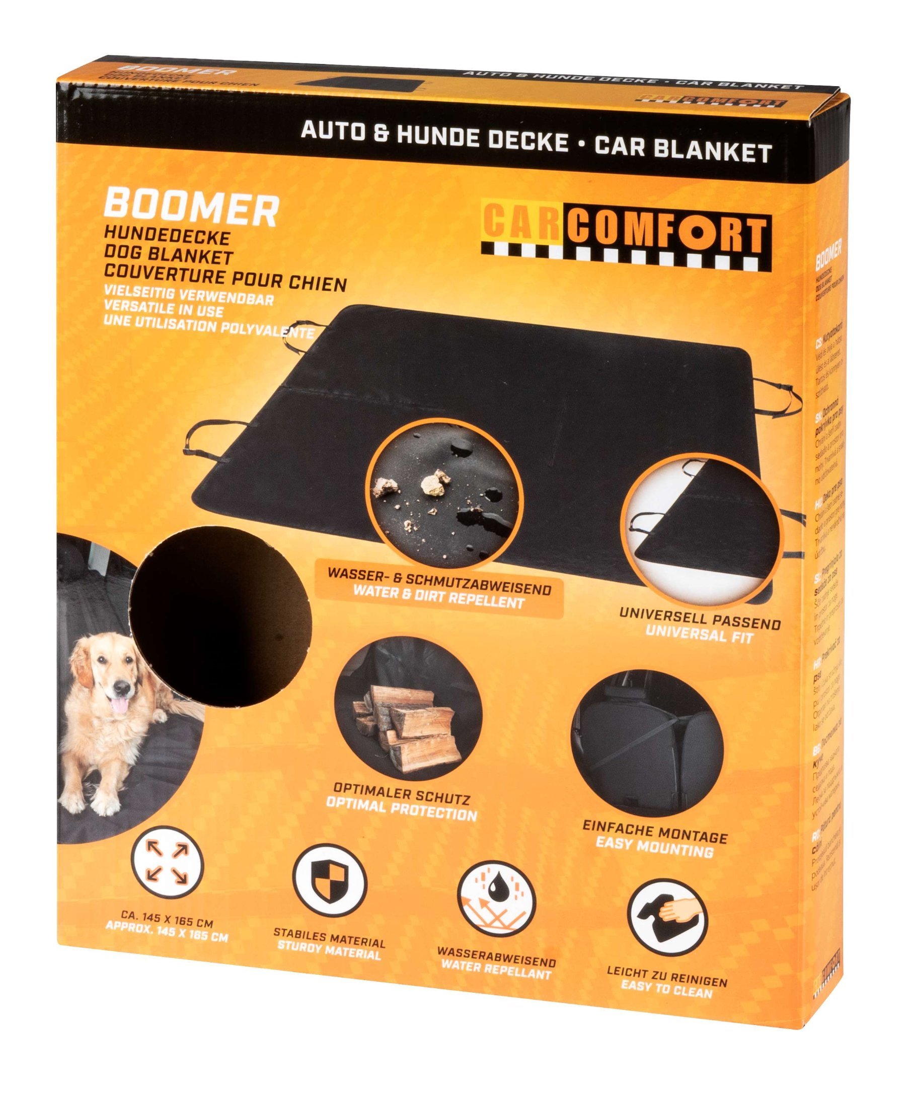 Backseat cover Boomer 145x165cm black