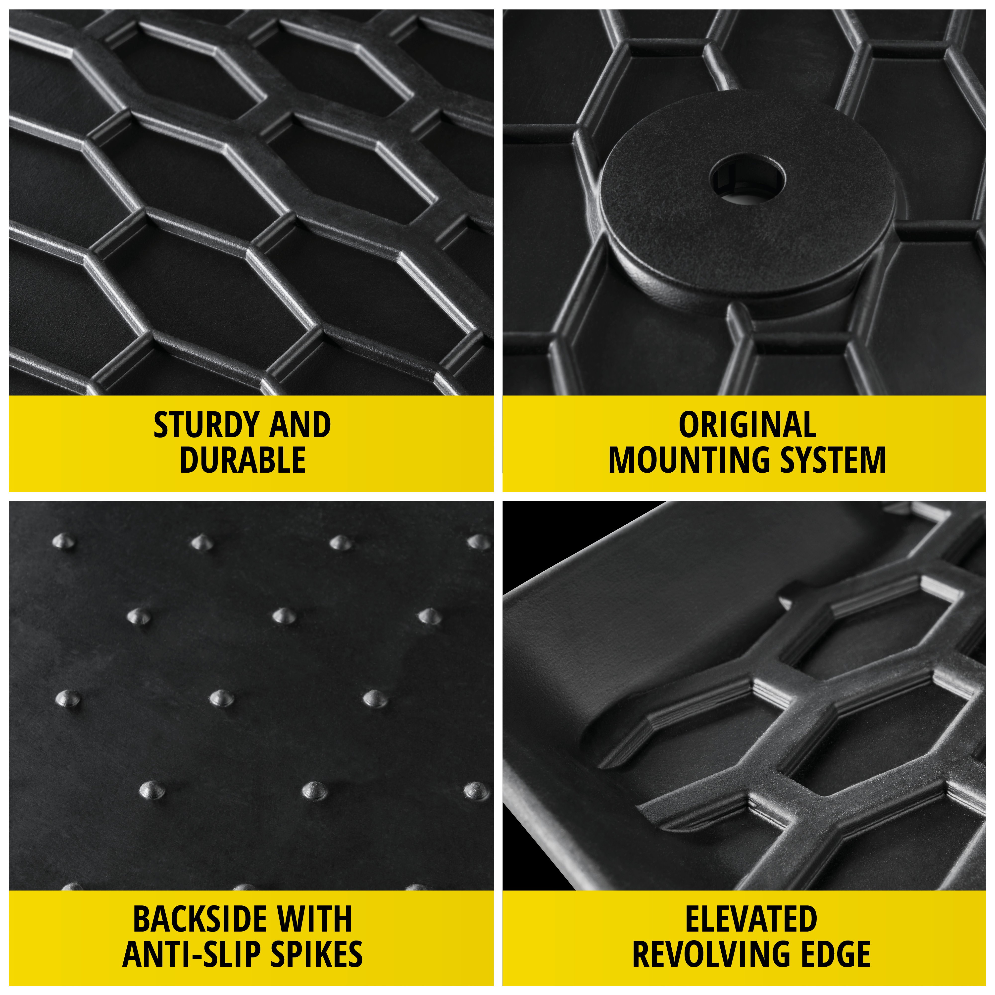 Rubber mats DirtGuard for Mercedes-Benz GLE 04/2015-10/2018, M-Class 02/2005-12/2015, GLE Coupe 03/2015-10/2019