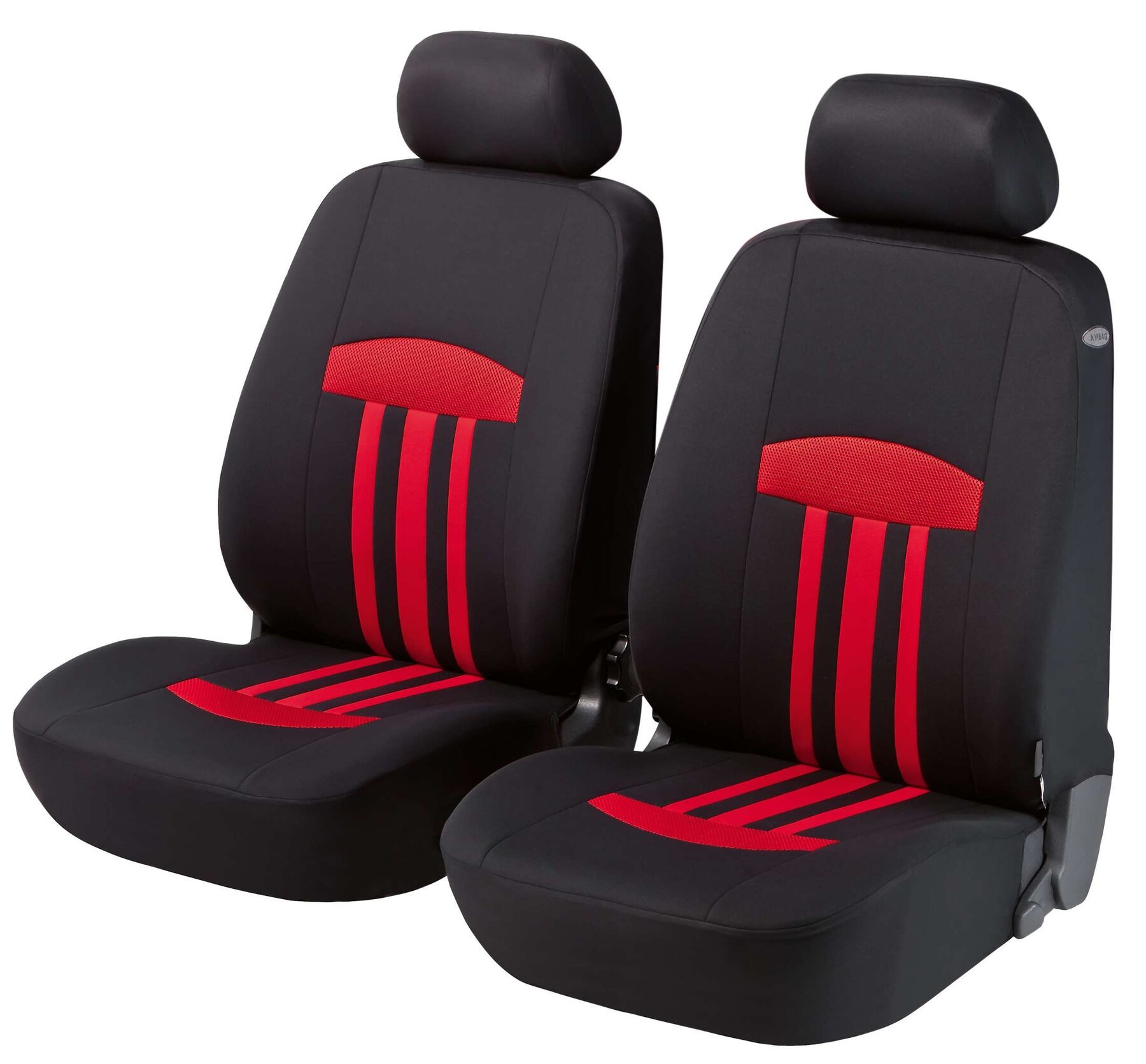 ZIPP-IT Basic Kent red Car Seat covers for two front seats with zipper system