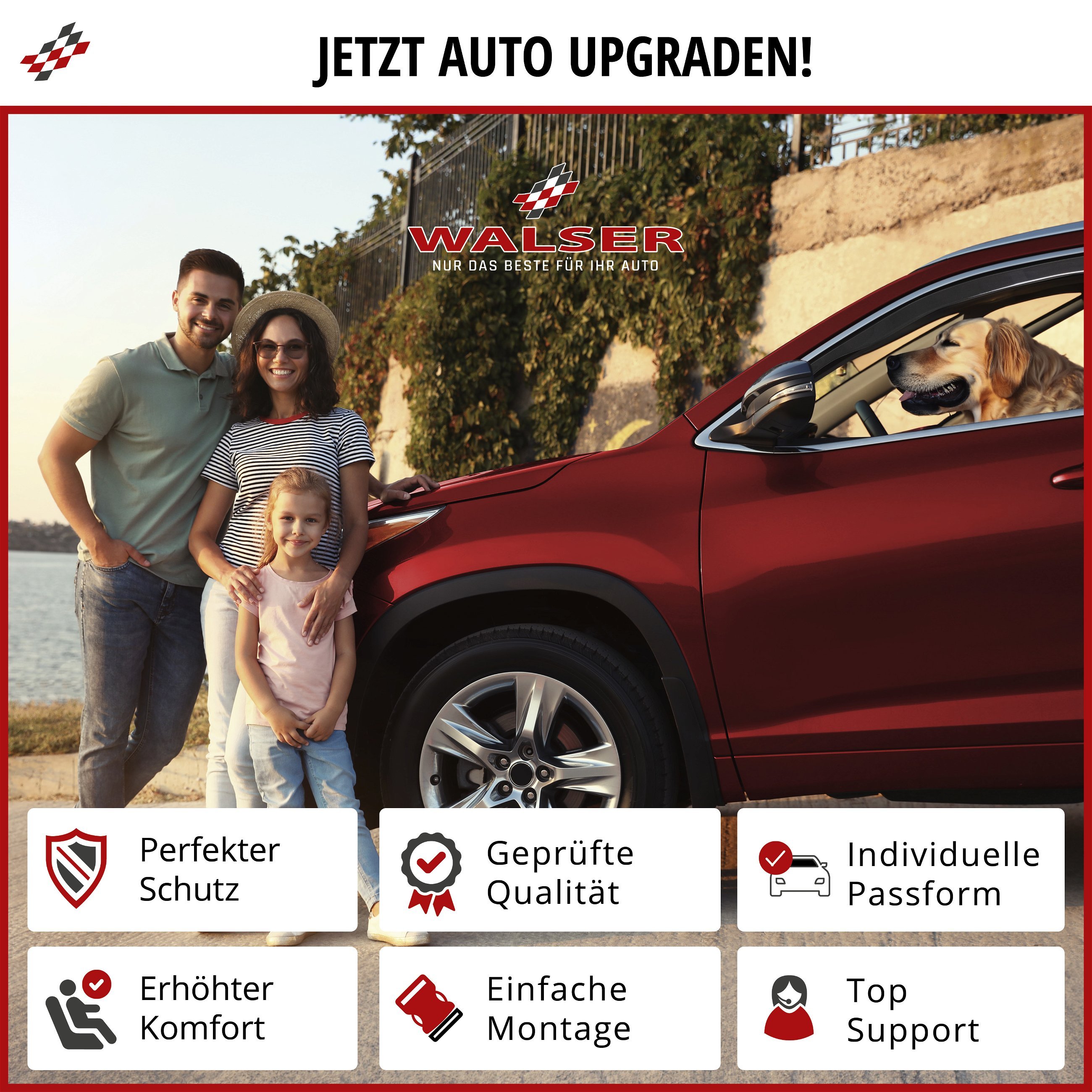 Windabweiser für VW Polo VI 06/2017-Heute, Passform Windabweiser Set für Fahrer- und Beifahrerseite, 2 Stück