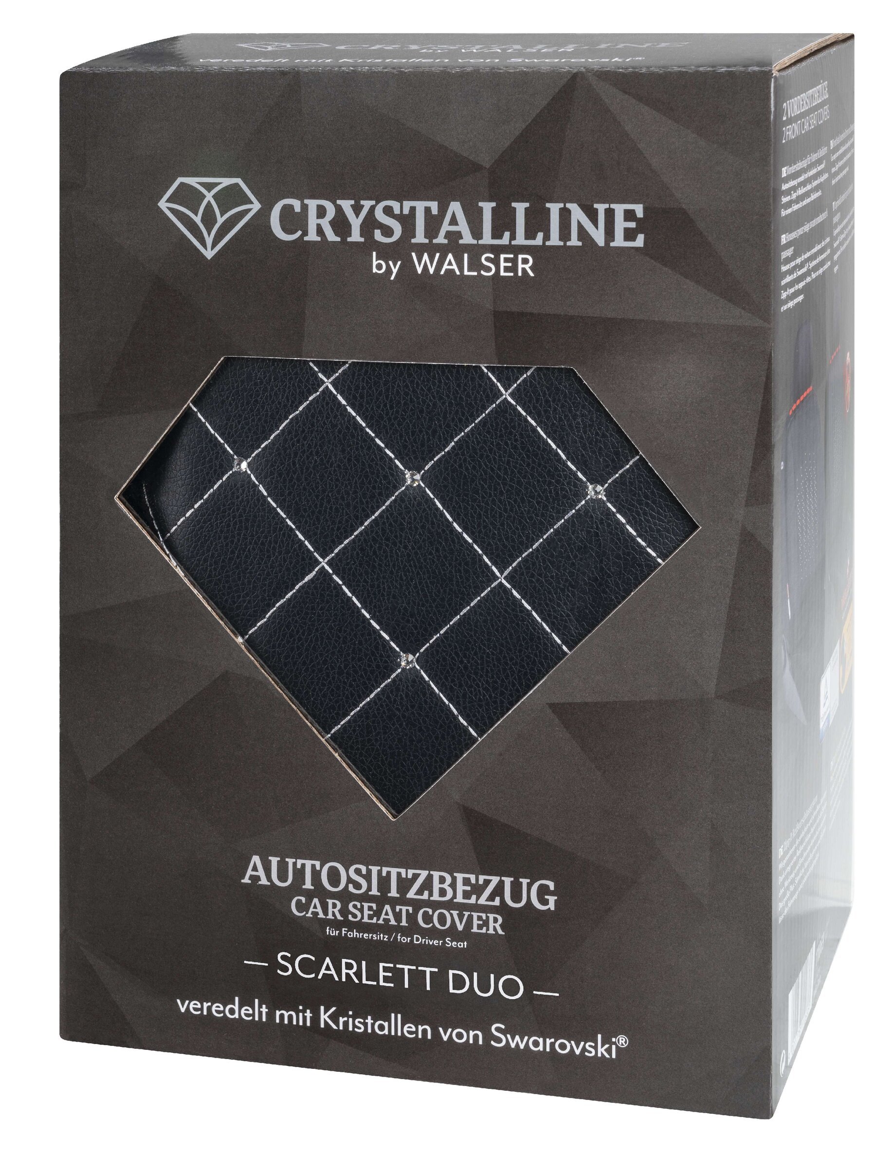 Coprisedili auto Scarlett decorato con cristalli Swarovski® per due sedili anteriori