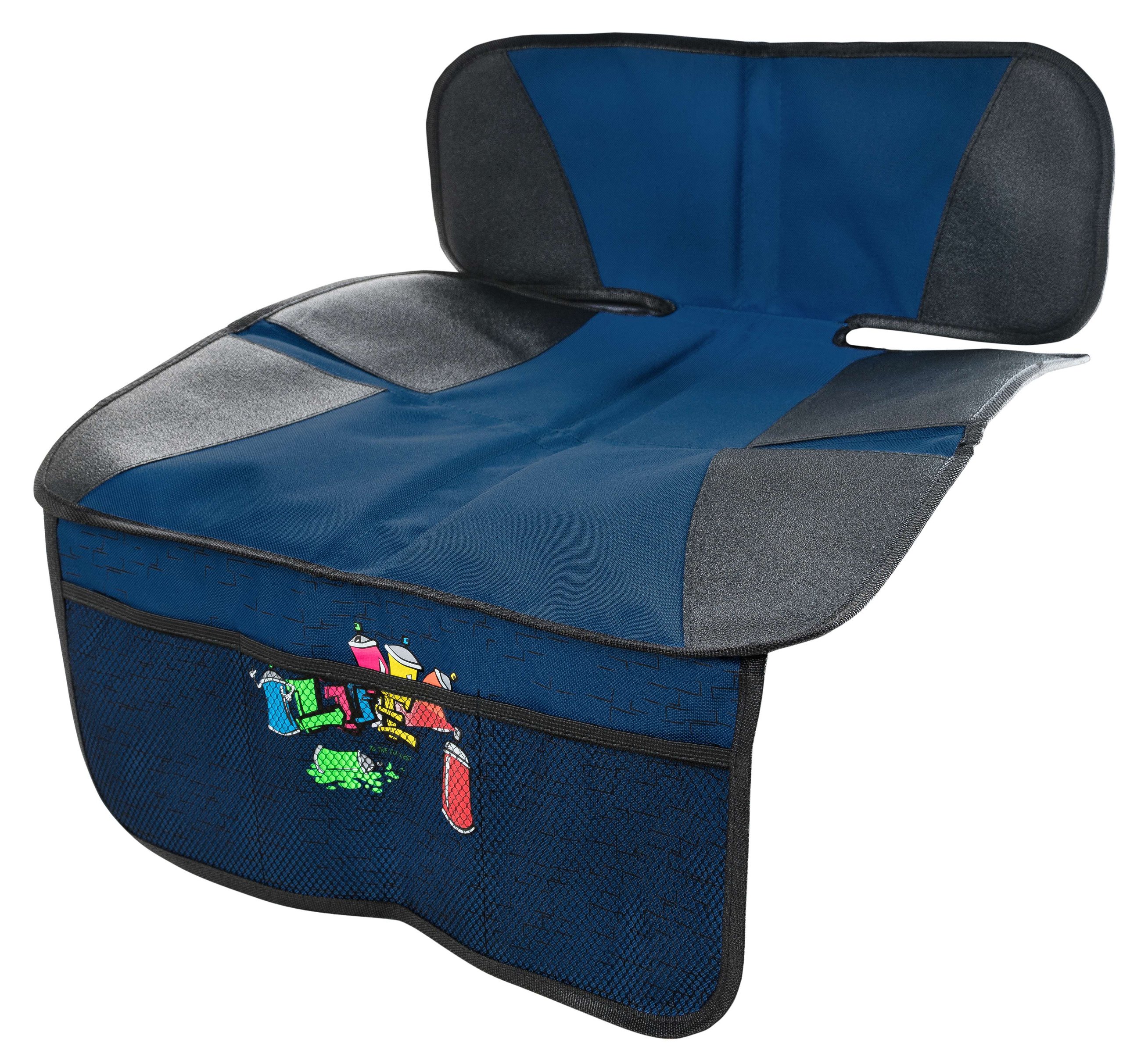 Child seat pad Graffiti, protective pad child seat blue