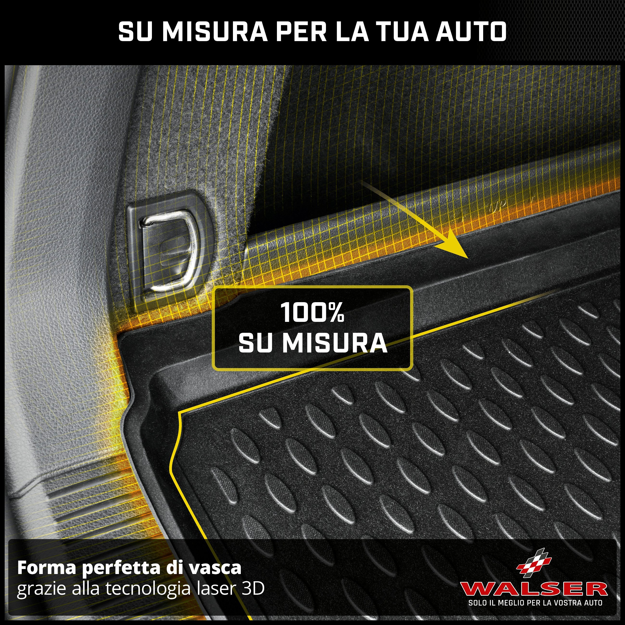 Vasca baule su misura XTR per Audi A3 sportback (8V), 2012-Oggi