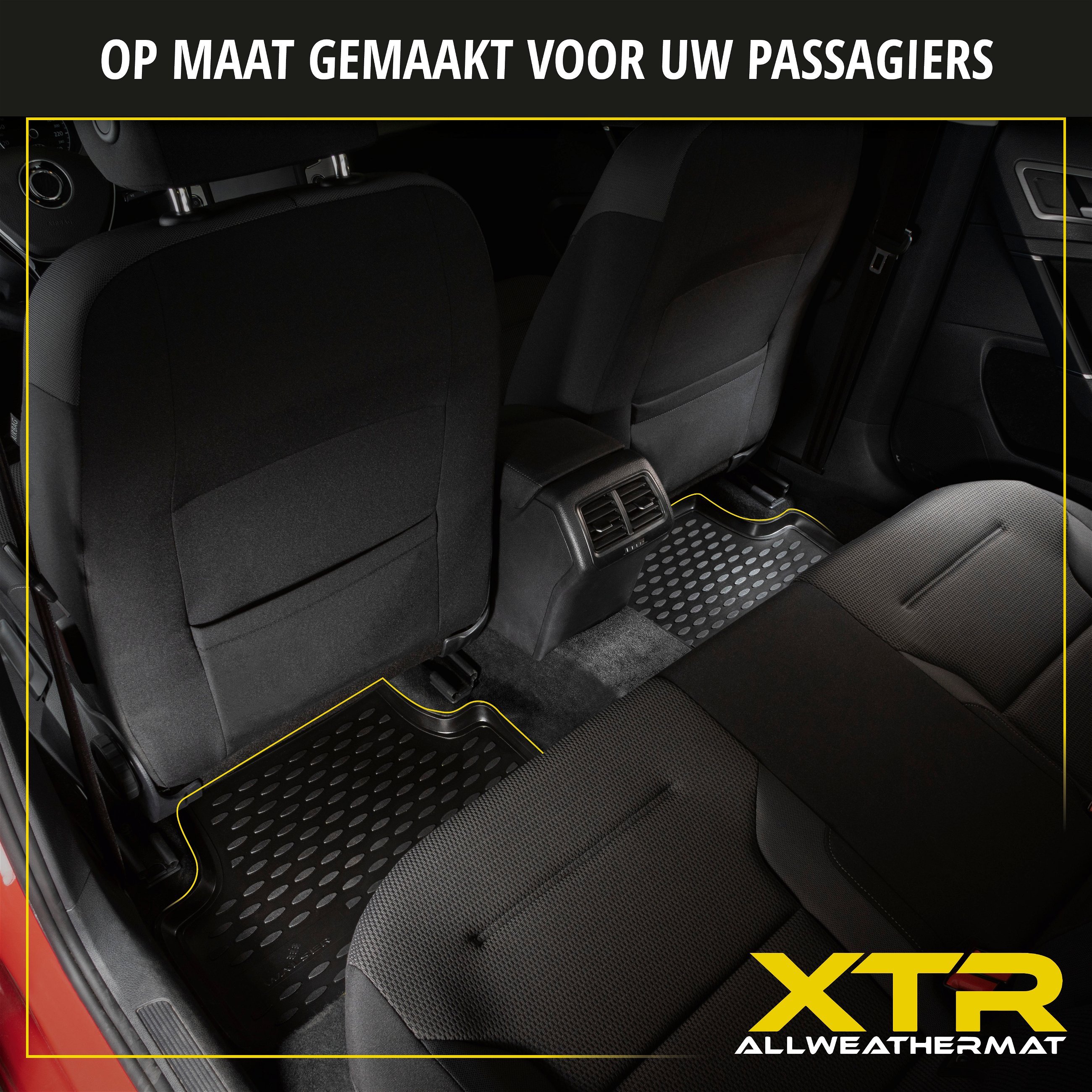Rubberen Voetmatten XTR geschikt voor Tesla Model S (5YJS) 09/2012-Facelift 2016