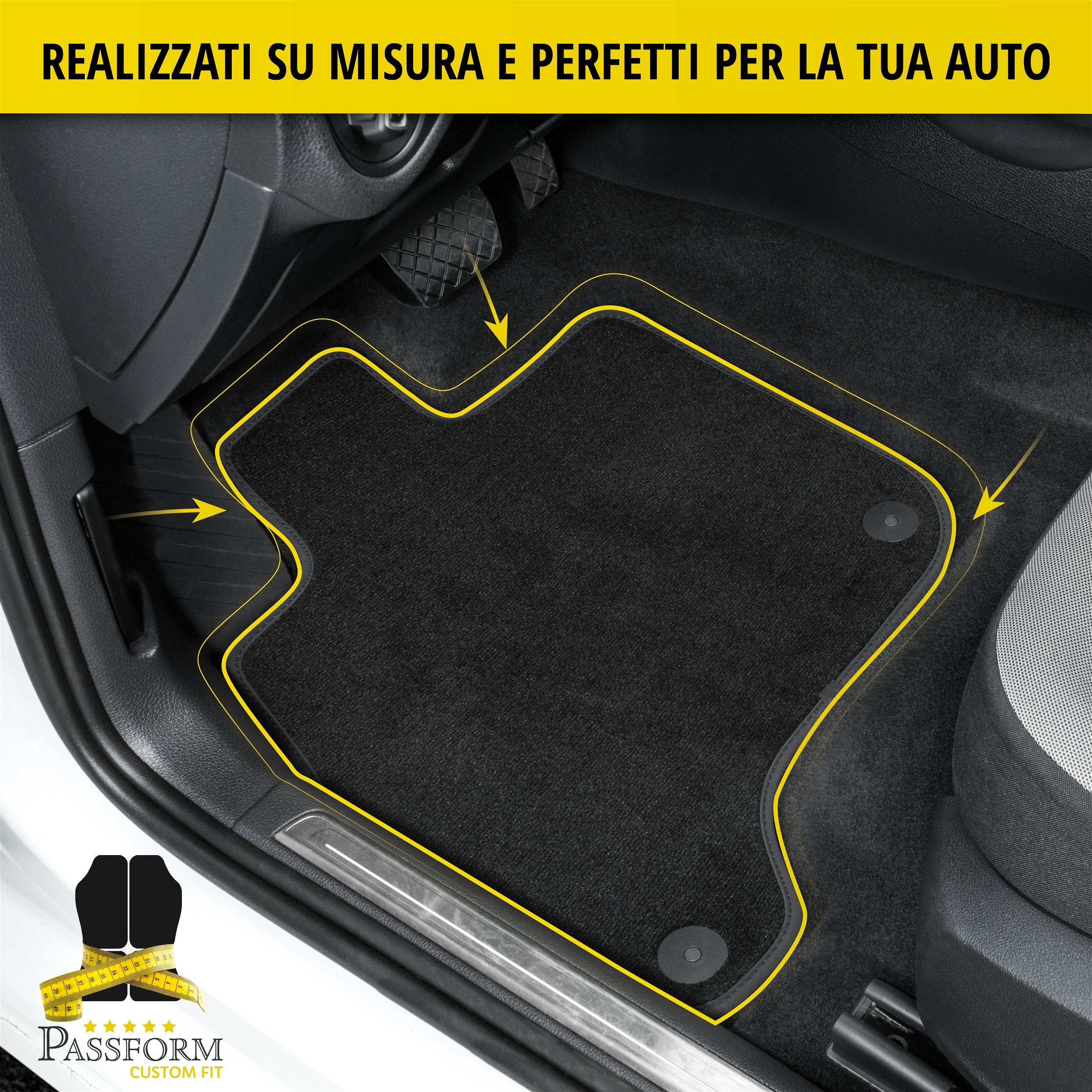 Premium Tappetini per Fiat Tipo hatchback 03/2016-Oggi