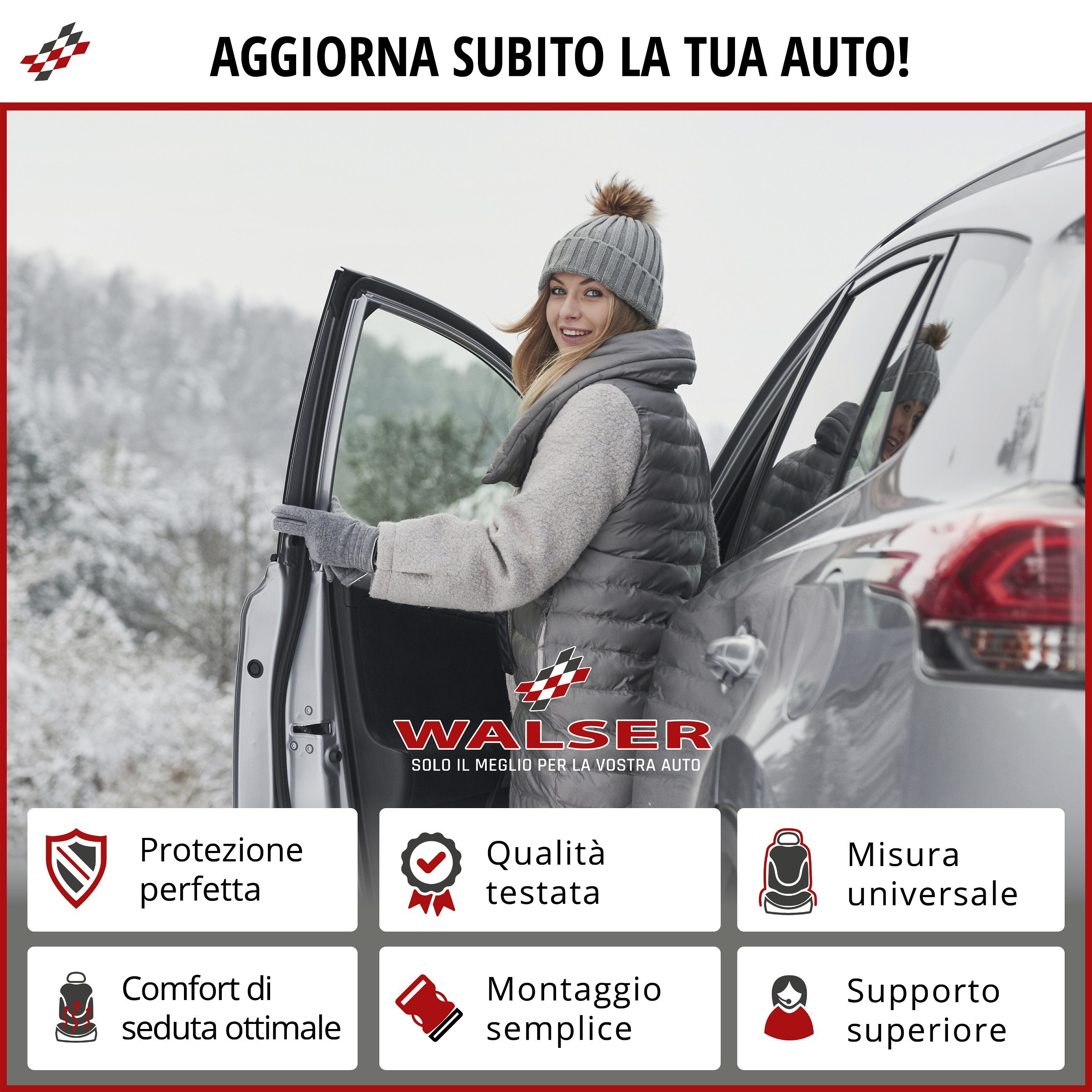 sedile riscaldamento Coprisedili Coprisedili auto Cool Heat con massaggio nero