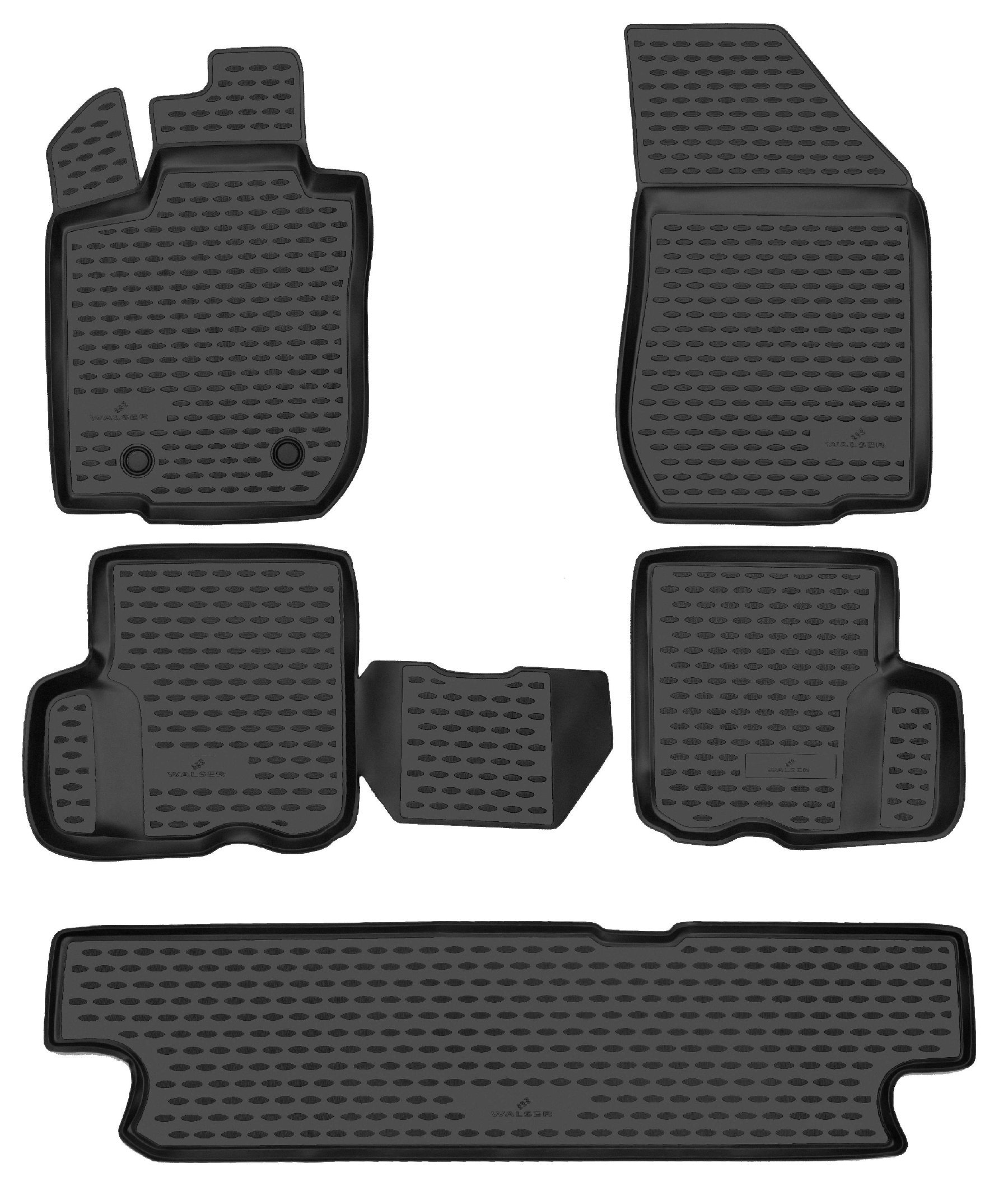 Tappetini in gomma per auto su misura XTR per Dacia Logan MCV (KS) 02/2007-Oggi, 7 posti