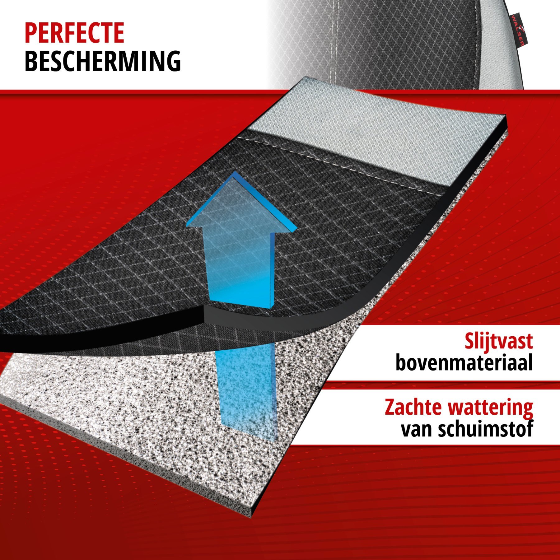 Autostoelbekleding Dundee met Zipper ZIPP-IT, Autostoelhoes set, 2 stoelbeschermer voor voorstoel, 1 stoelbeschermer voor achterbank zwart/grijs
