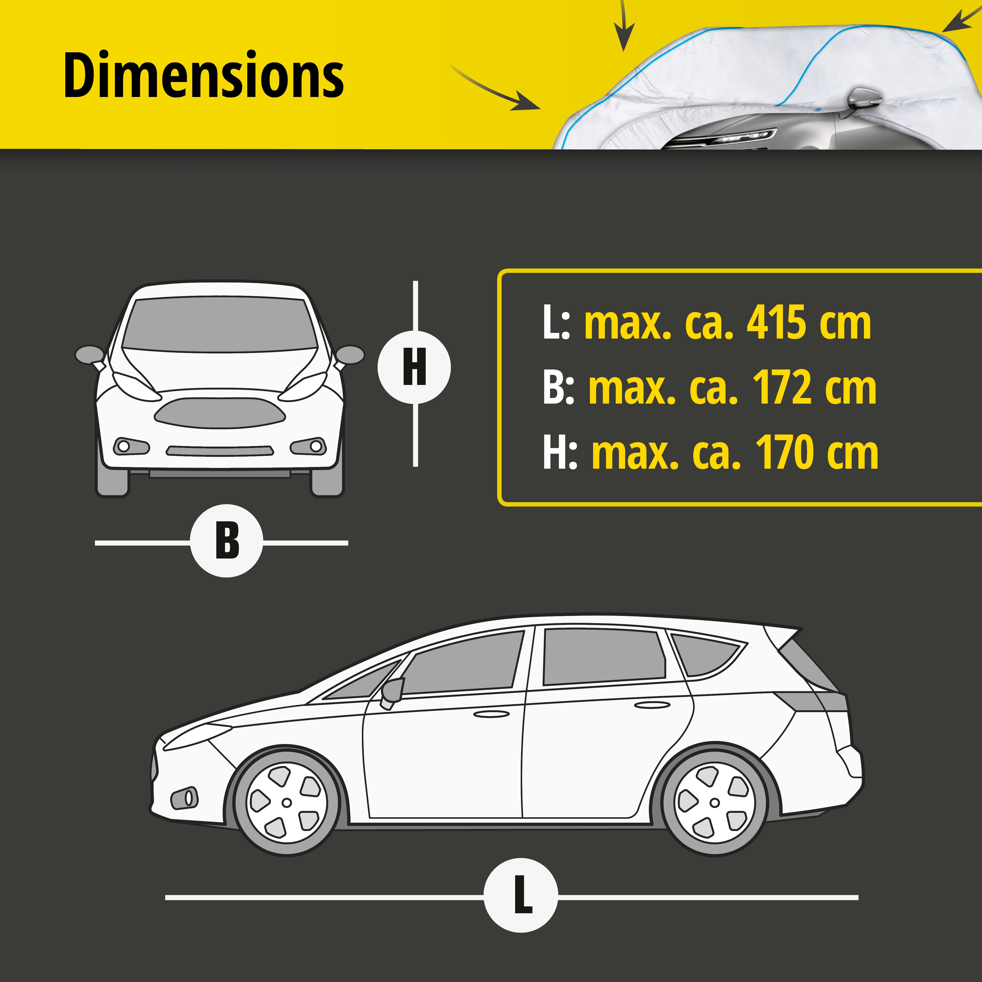 Bâche pour voiture Sun Reflect taille 8 argent