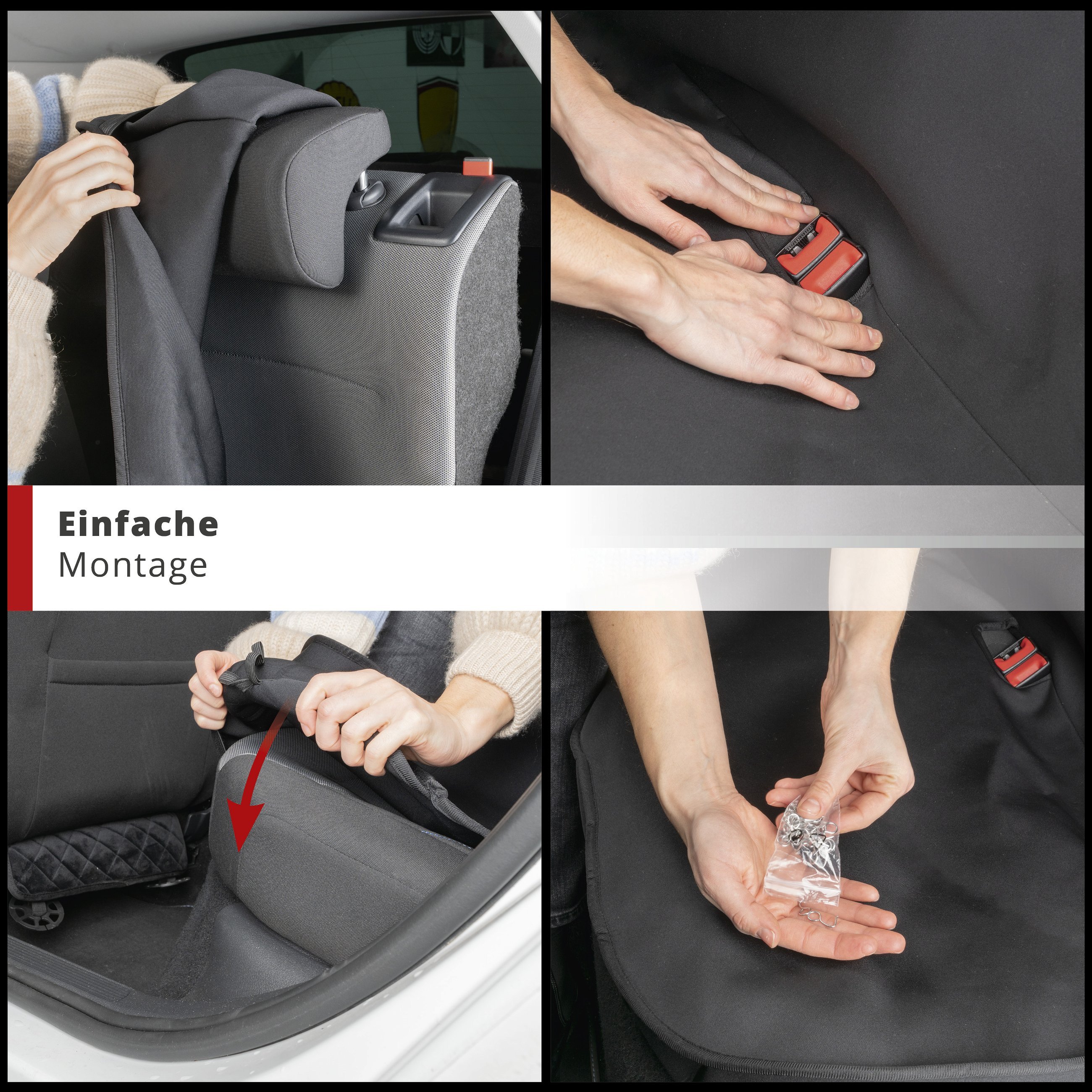 PKW Sitzauflage Neopren, Auto-Sitzschoner Rücksitzbank wasserdicht, robuste Universal Schutzauflage und Schutzunterlage PKW/LKW