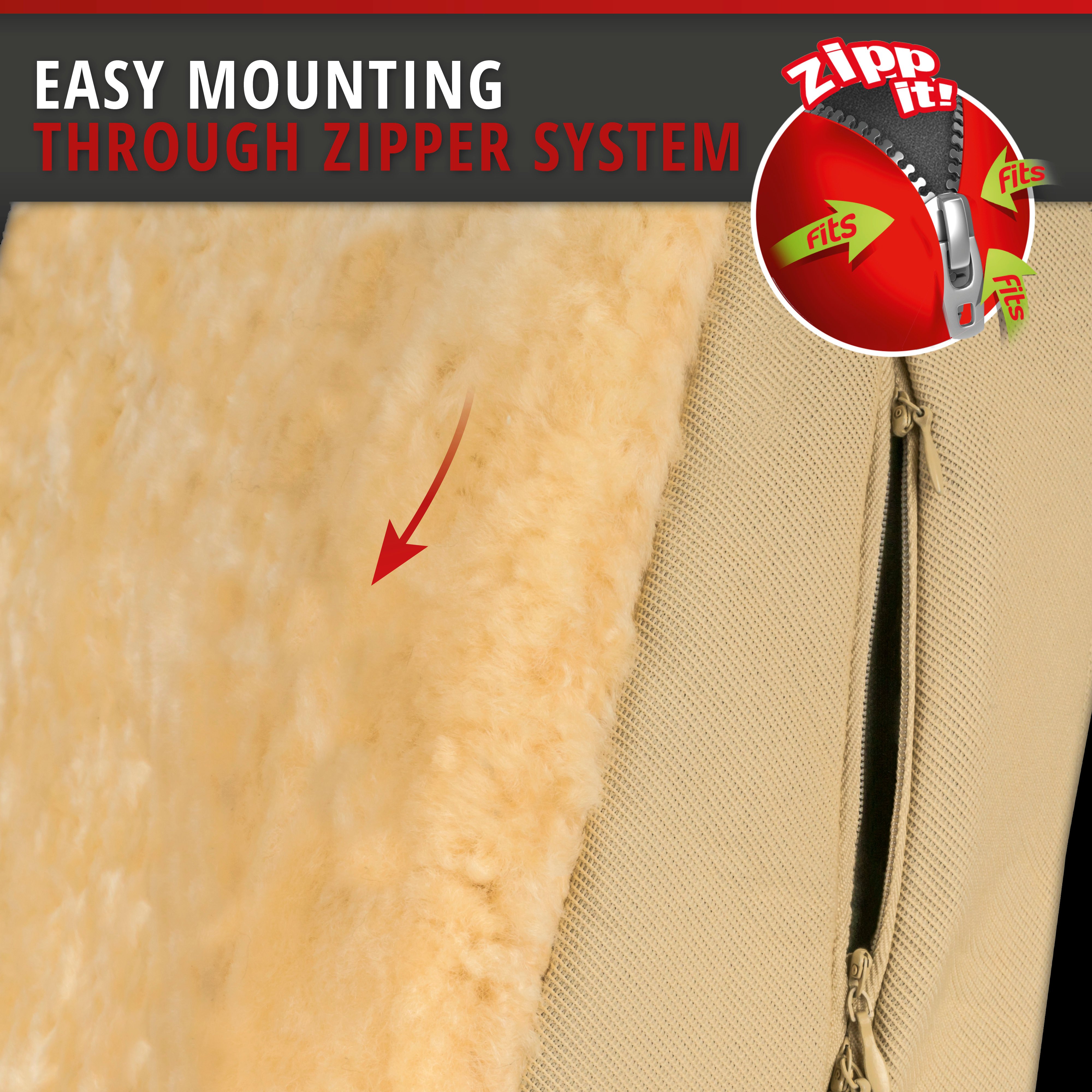Car Seat cover Zoi made of lambskin Highback beige