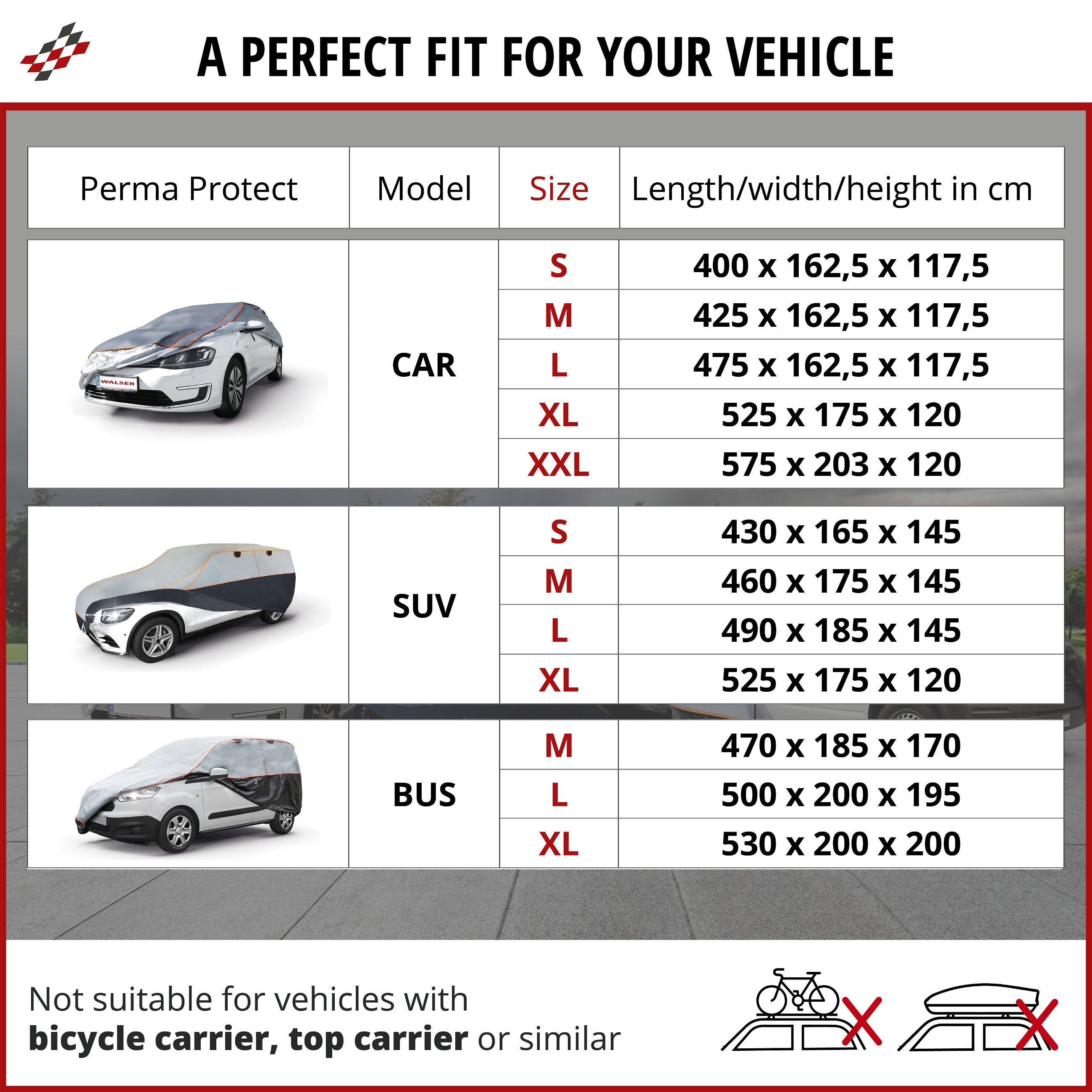 Car hail protection cover Perma Protect SUV size XL