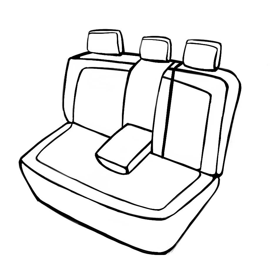 Seat cover Torino for Seat Leon 2013-Today, 1 rear seat cover for sports seats