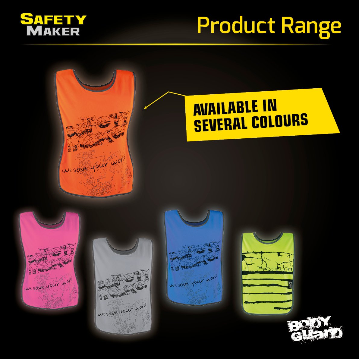 Leisure waistcoat with reflective design elements S-M orange