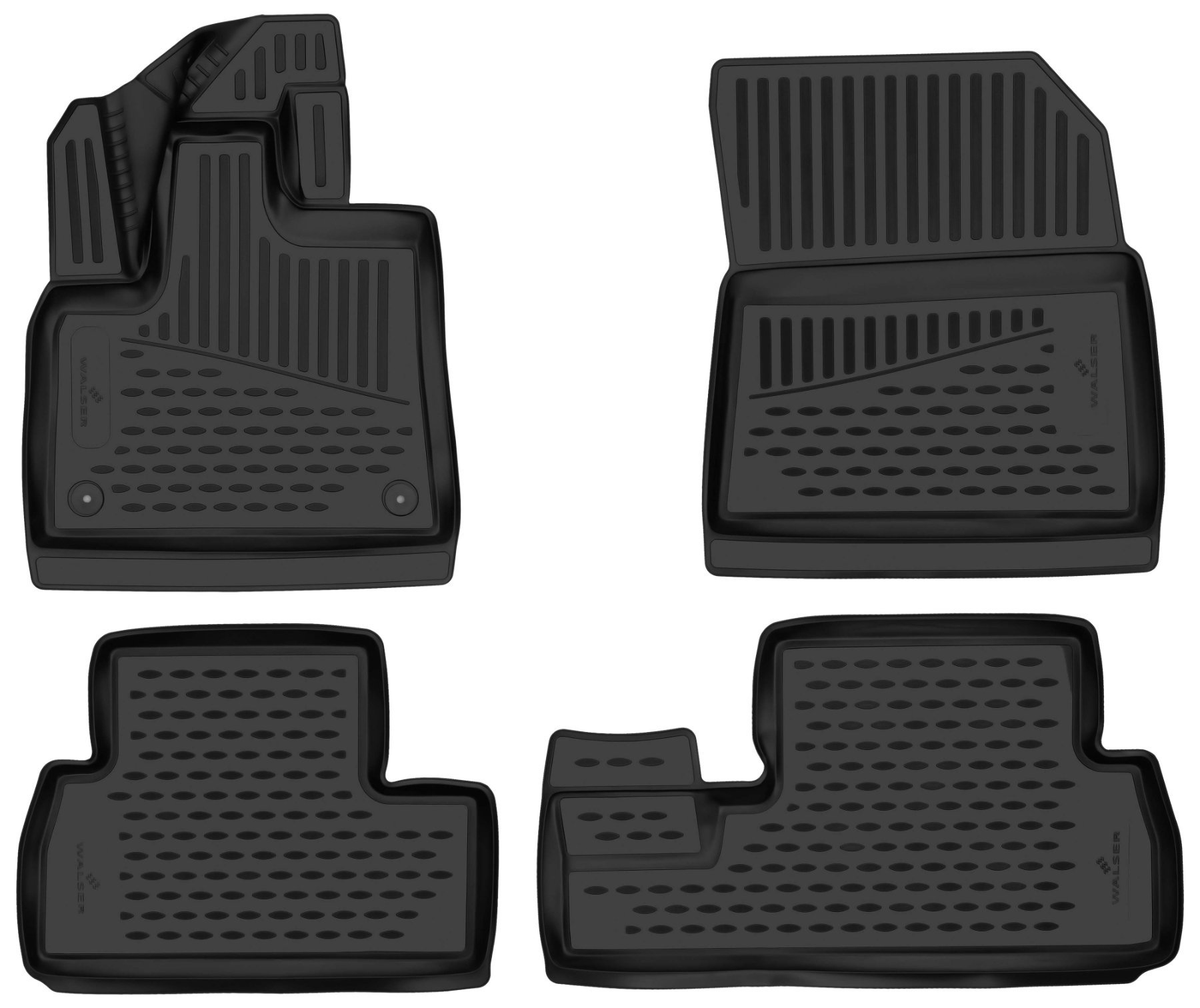 Tapis en caoutchouc XTR pour Opel Combo Tour/e-Life (X19) 06/2018-Auj., 5 places, propulsion électrique