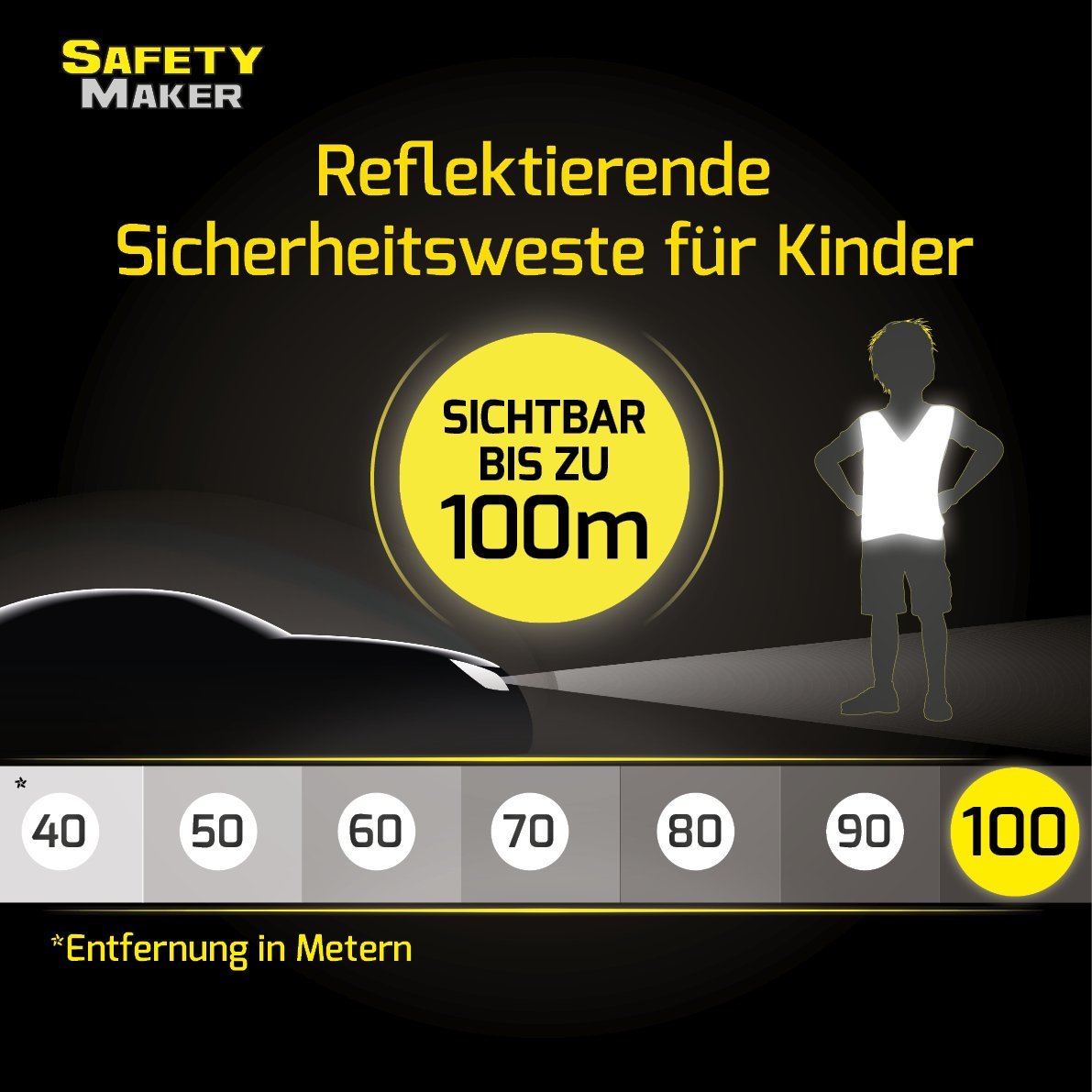 Sicherheitsweste 3-6 Jahre pink