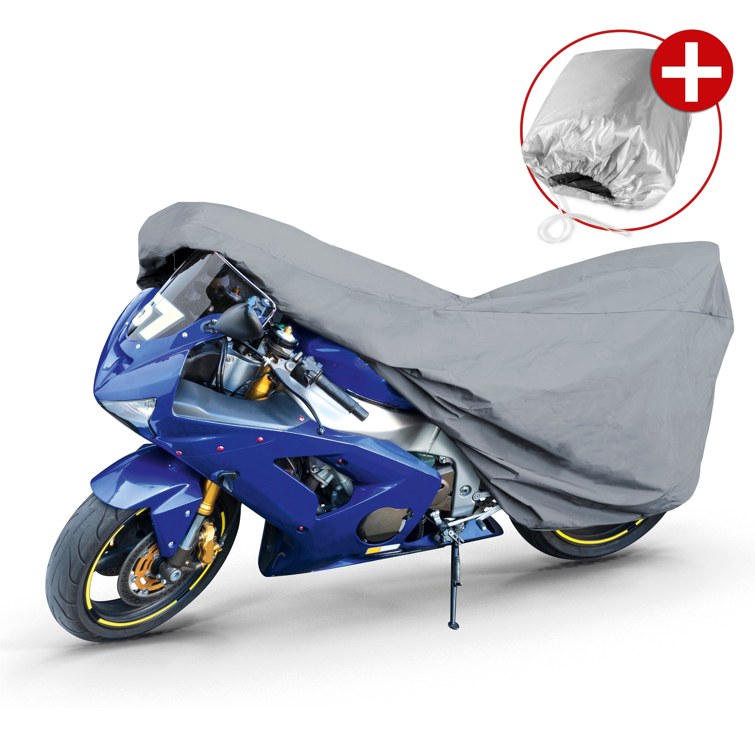 Motorcycle garage Sport size M PVC - 215 x 95 x 120 cm grey