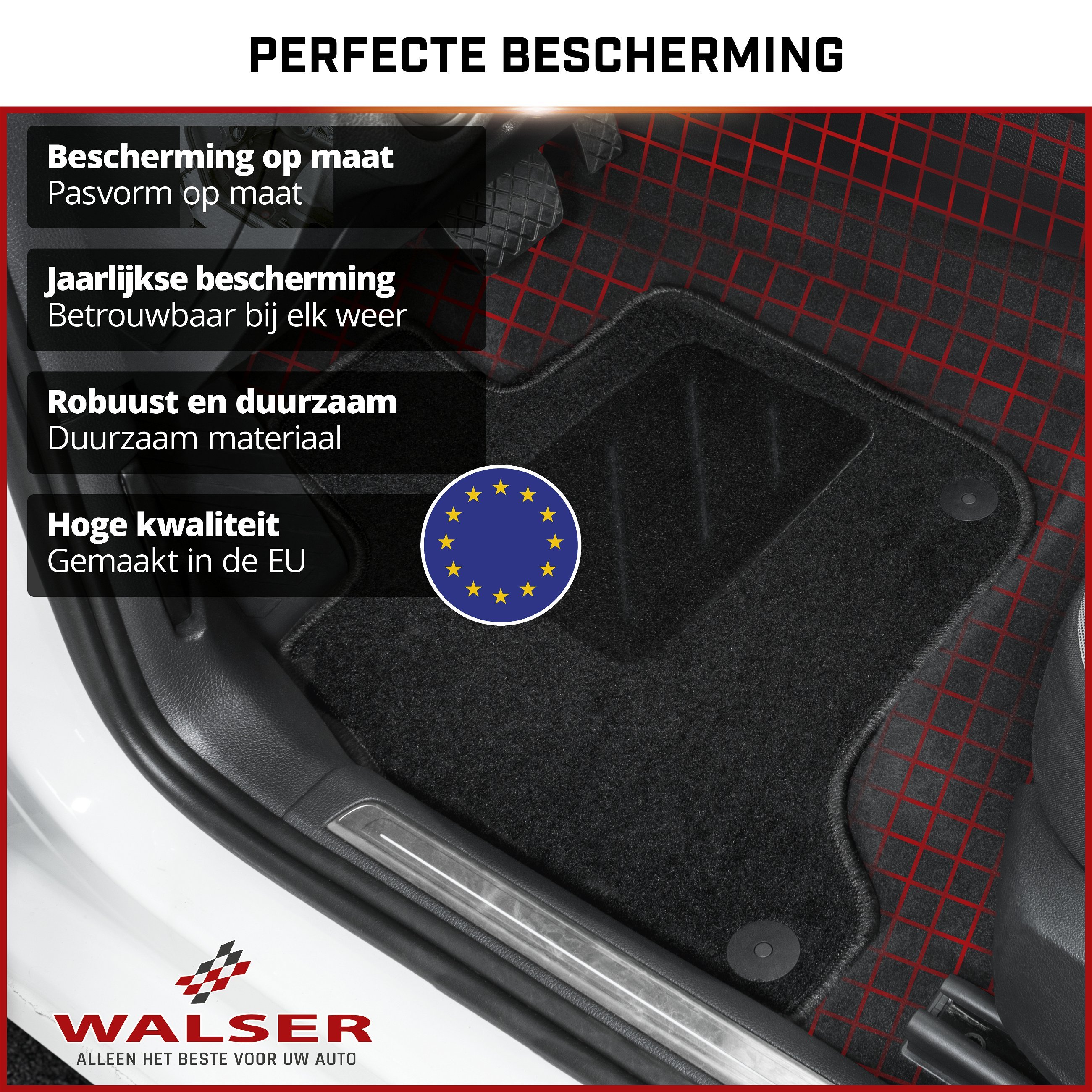 Naaldvilt Velours voetmatten geschikt voor Peugeot 308 SW Bouwjaar 05/2014 - Vandaag