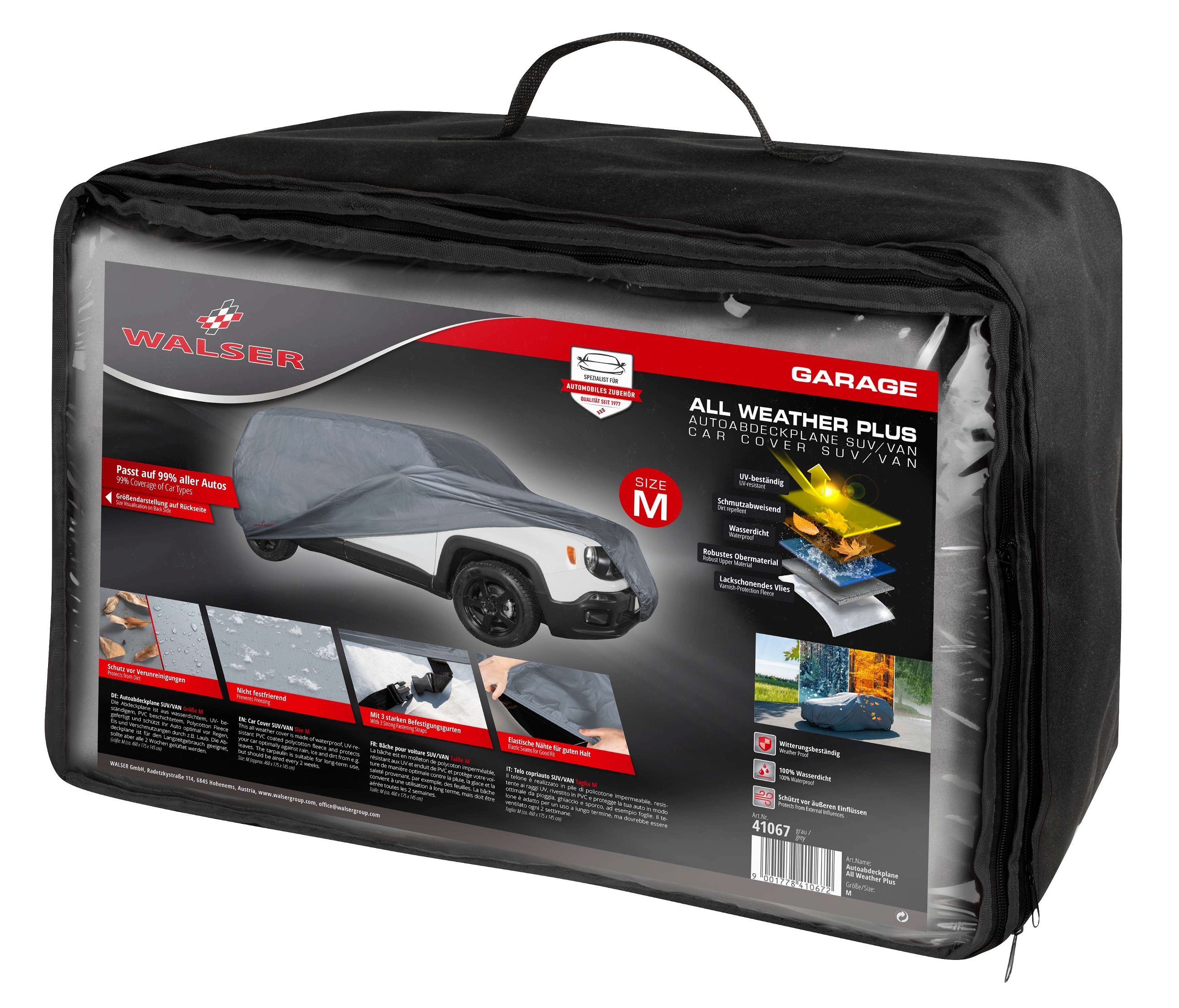 Bâche pour voiture All Weather Plus SUV taille M gris