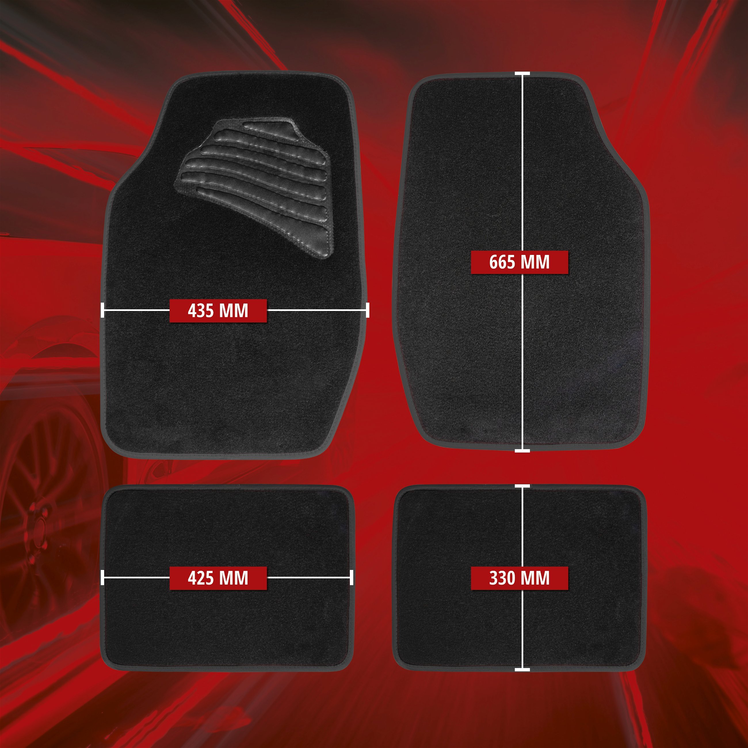 Fußmatten passend für Golf 7 8 Velours Premium Autoteppich Matten  Automatten 4-teilig Schwarz : : Auto & Motorrad