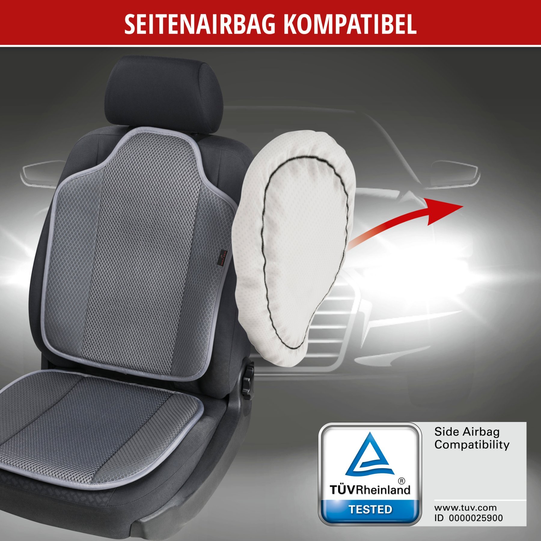 PKW Sitzauflage Aero-Spacer anthrazit