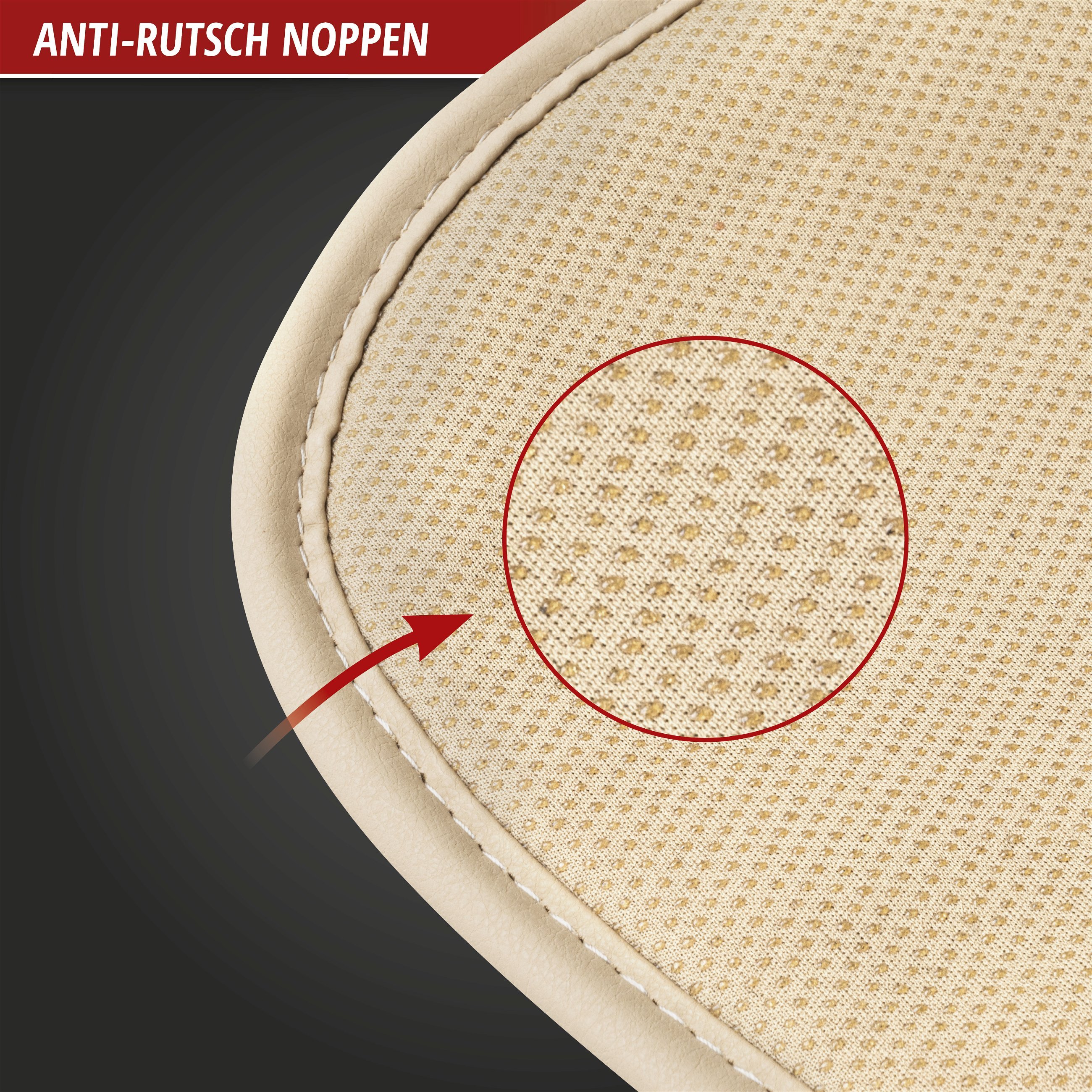 PKW Sitzauflage Lewis, Auto-Sitzaufleger beige