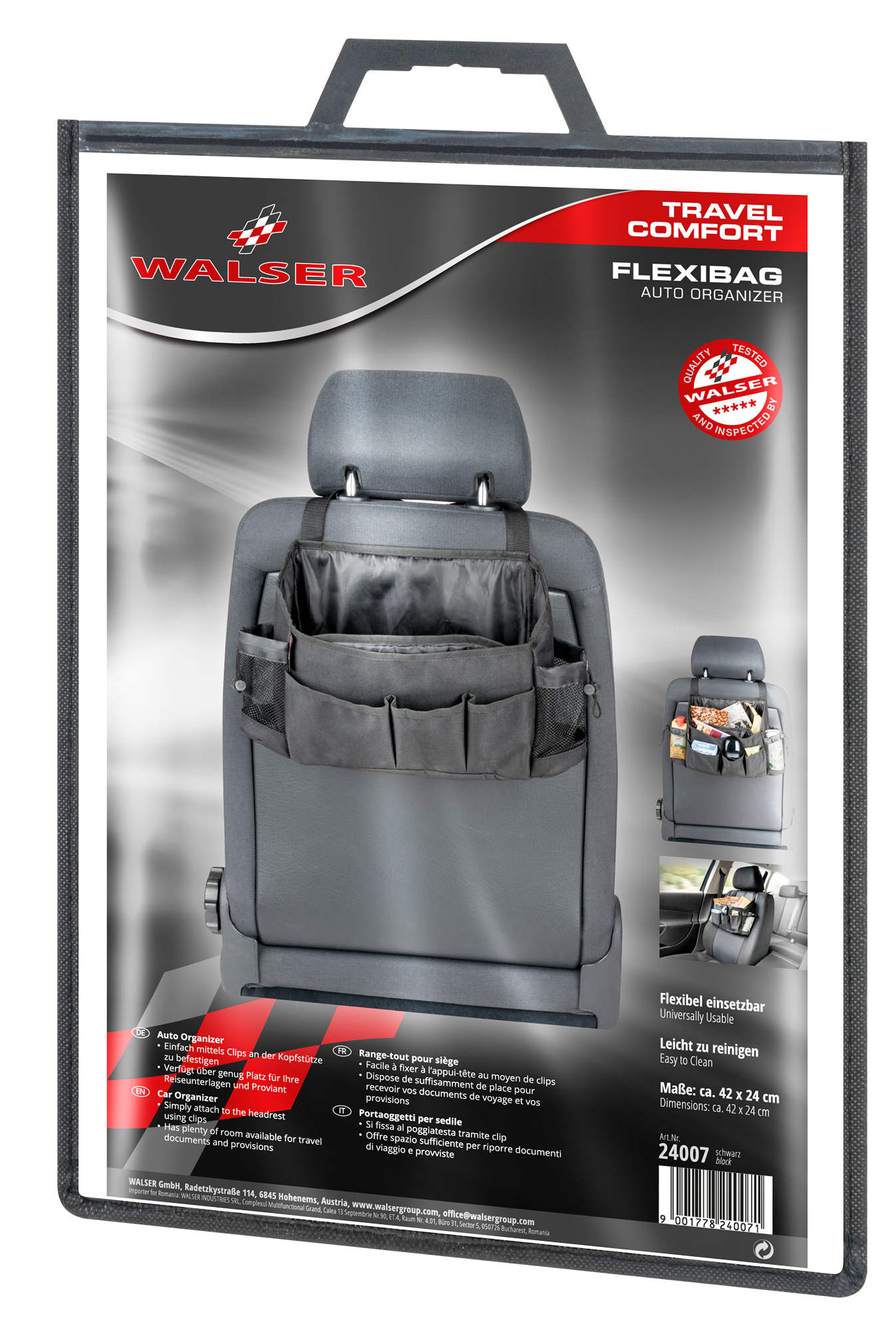 Flexibag Auto Organizer 42x24 cm noir