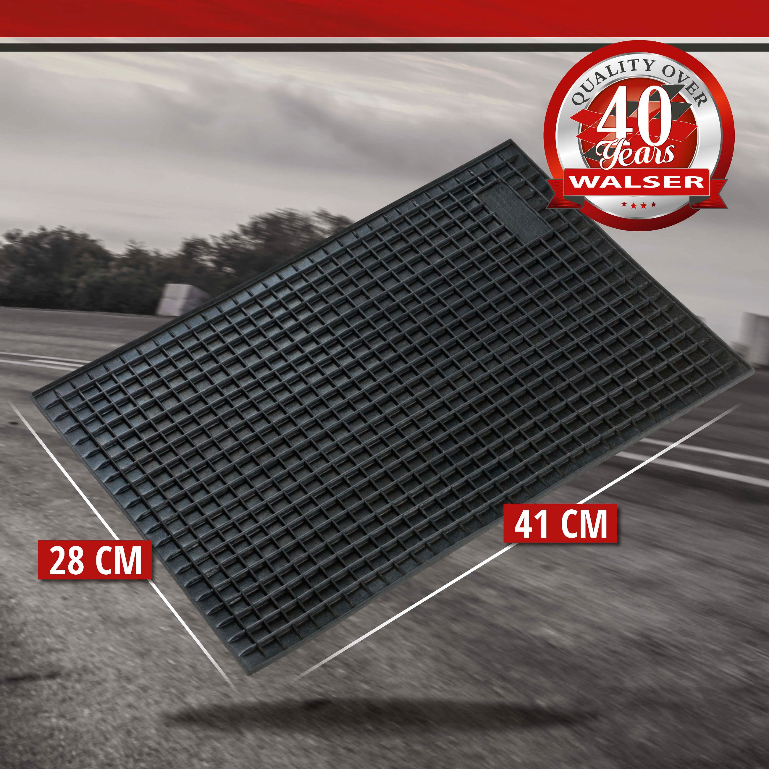 Universele rubbermat, rubbermat voor auto's 41x28 cm 14938