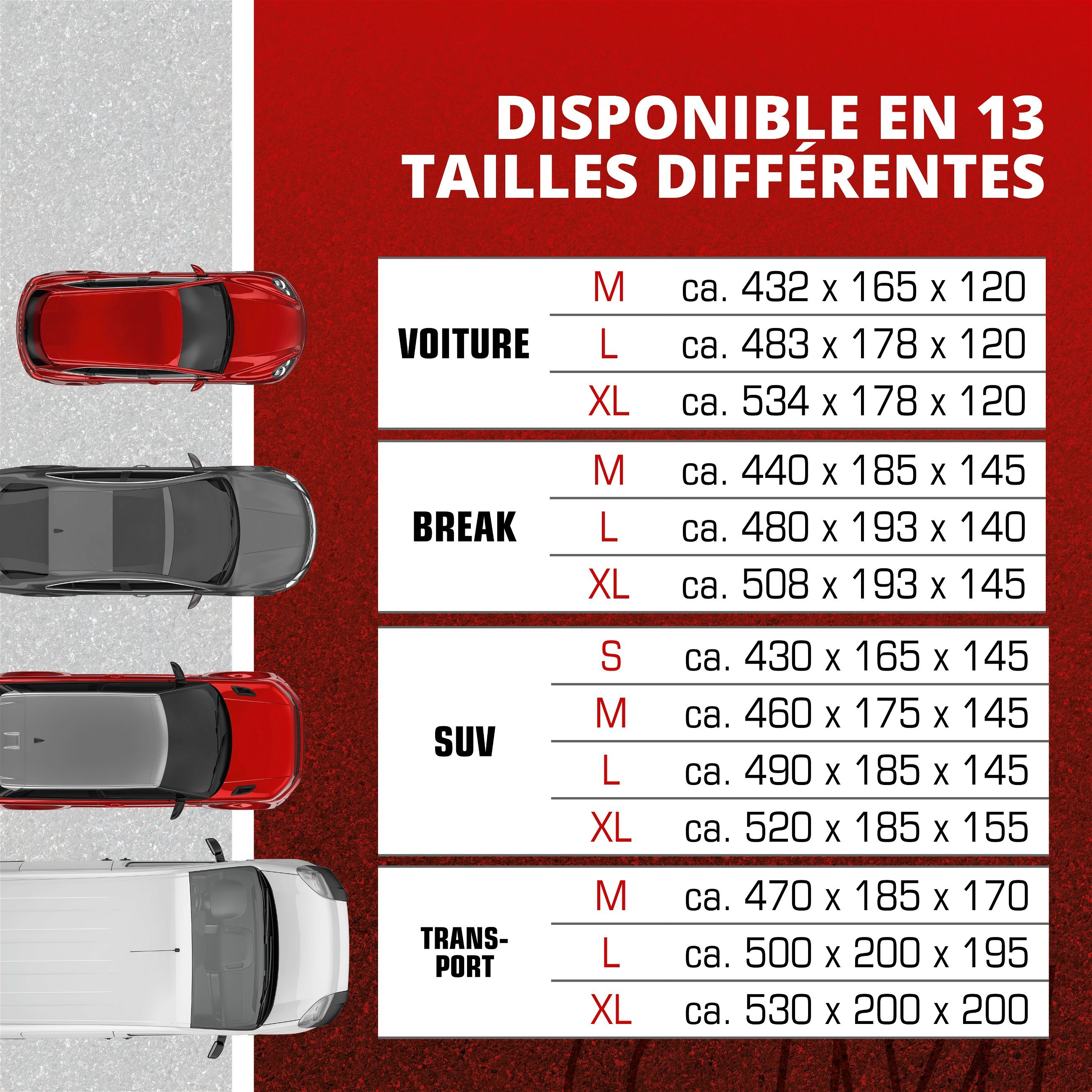 Bâche pour voiture All Weather Plus SUV taille S gris