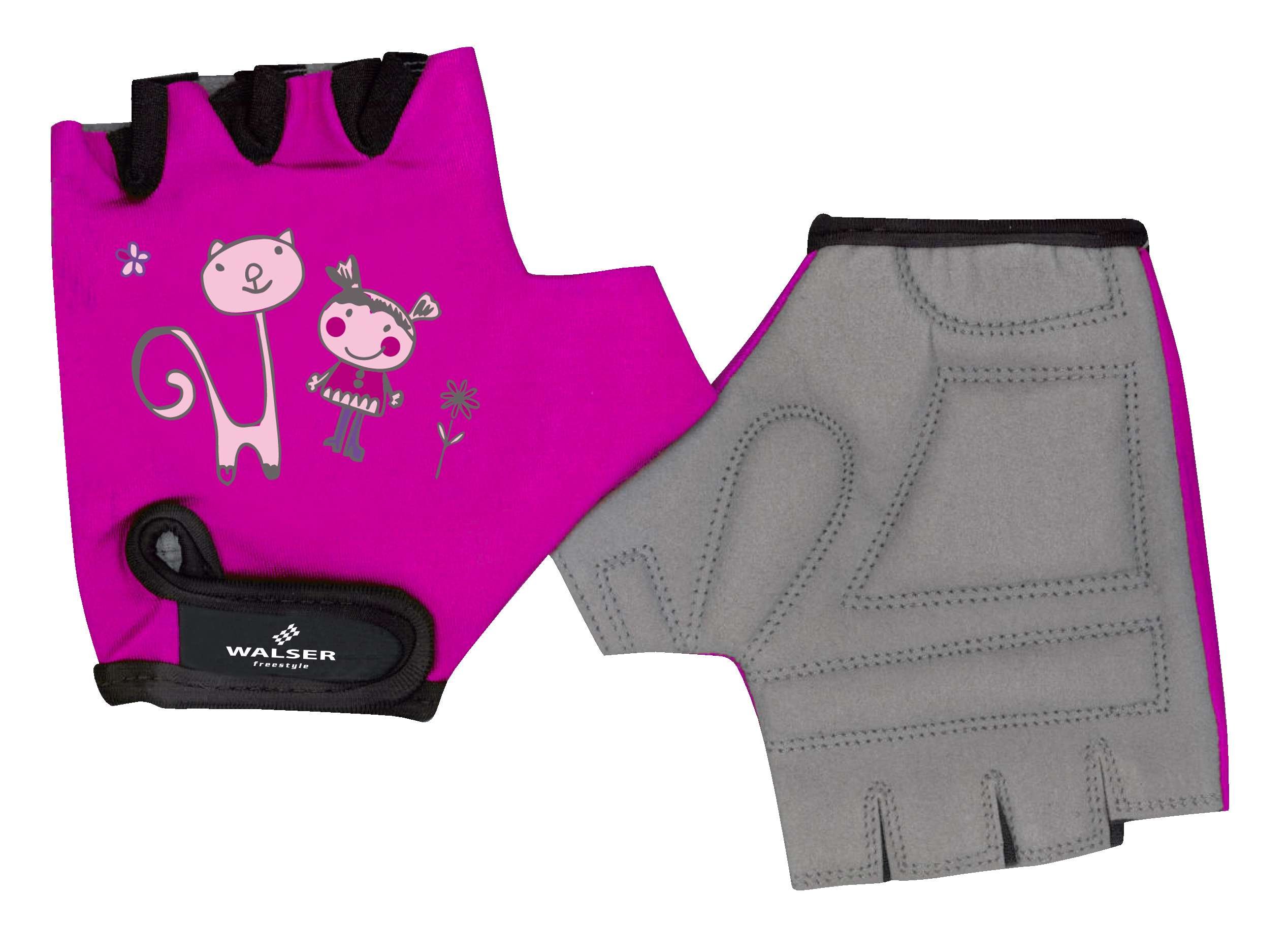 Kids cycling gloves size XS, pink