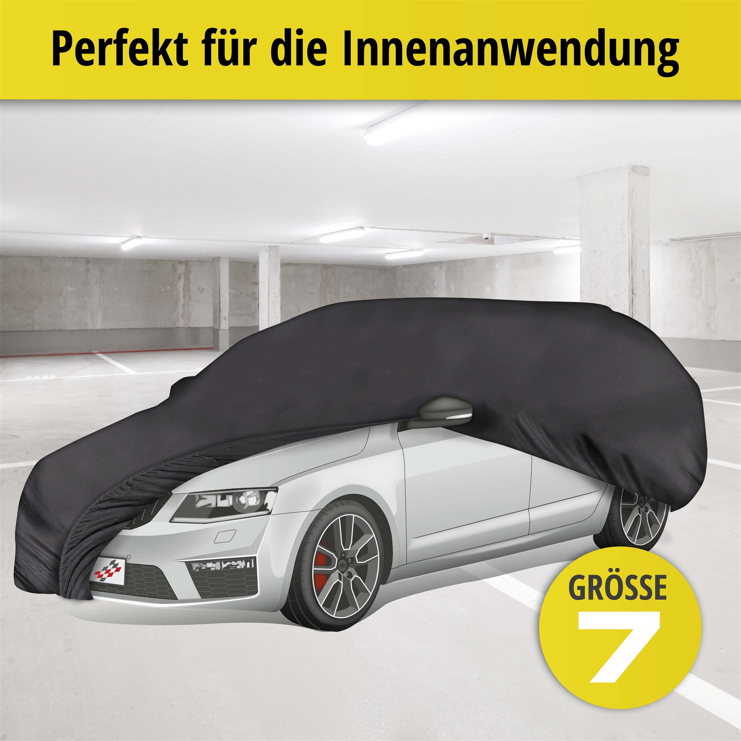 Autoplane Abdeckplane Indoor Soft Premium Größe 7 schwarz