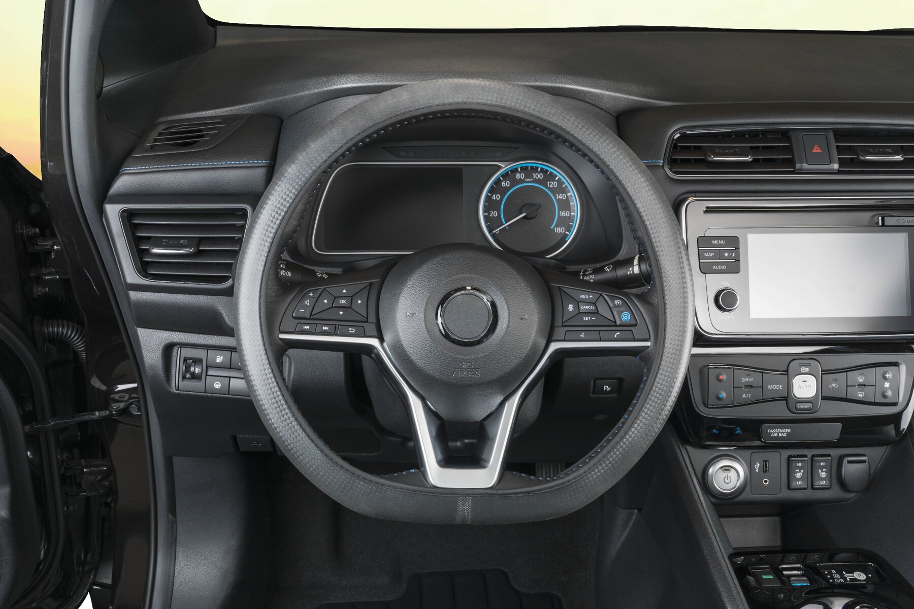 Steering wheel cover Soft Grip Carbon - 38 cm black