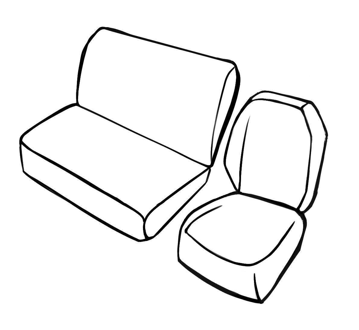Transporteur Housses de sièges Universal Como siège simple et double banquette avant rouge