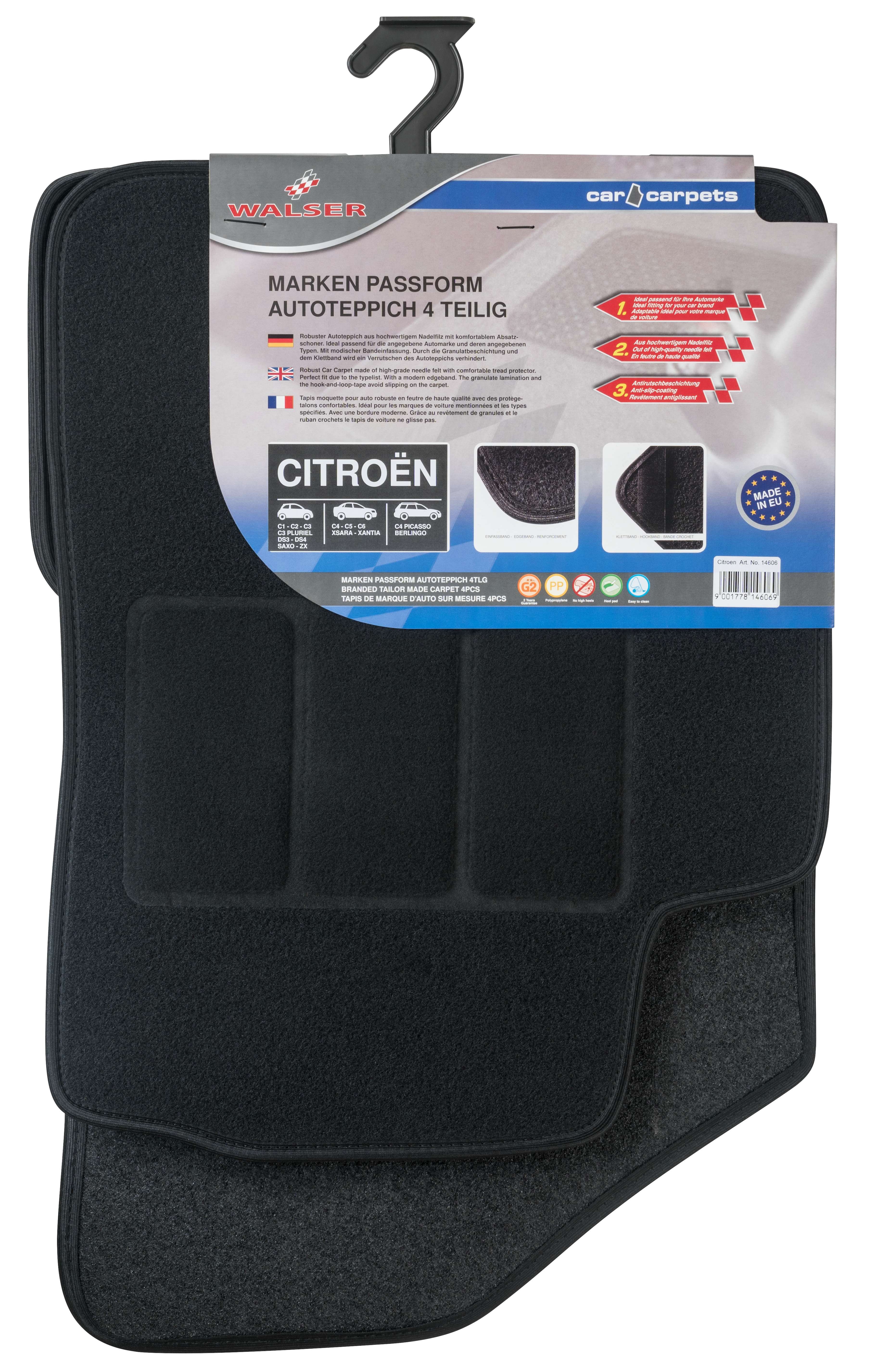 Semi Passform Fussmatten für Citroen 4-teilig