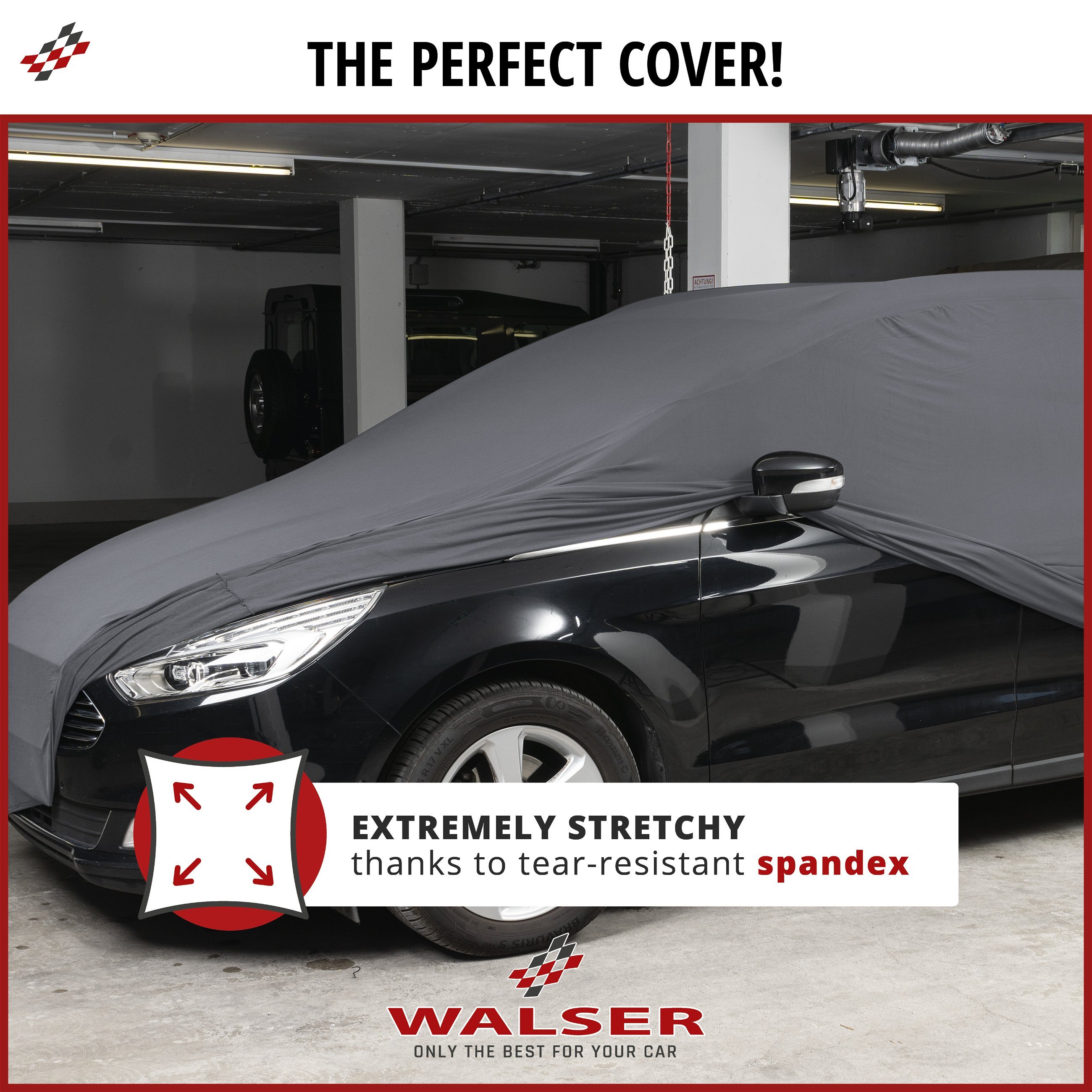 Car cover Indoor Stretch Plus size L anthracite