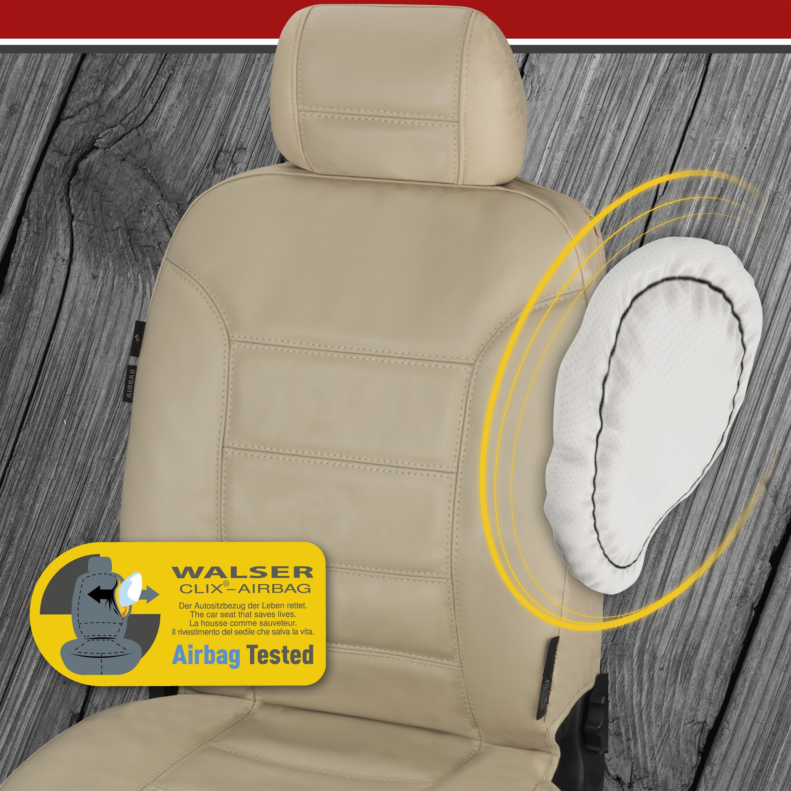 Car Seat cover Billy in real leather beige ZIPP-IT | Leather Seat covers |  Car Seat covers | Seat covers & Cushions | Walser Online Shop