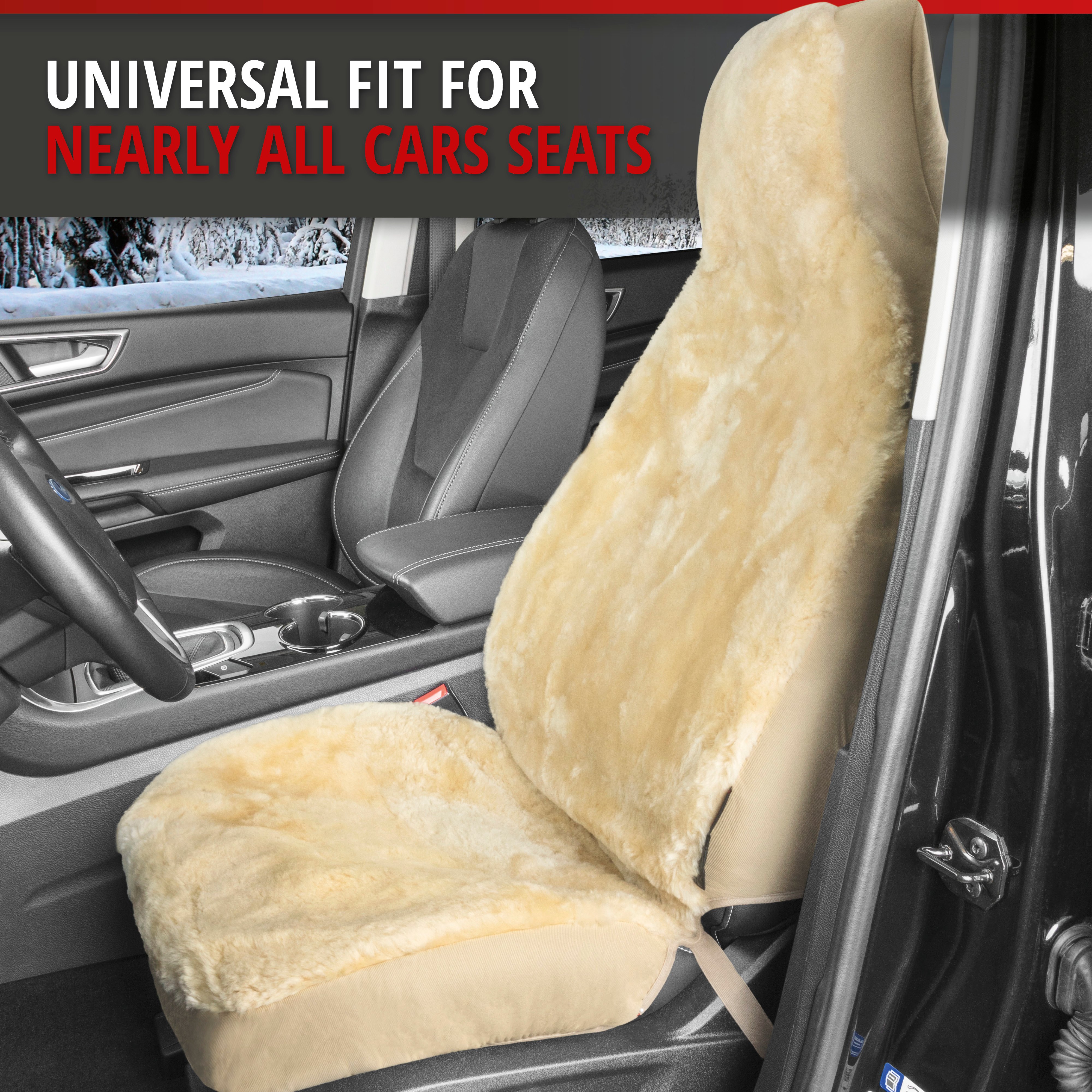 Car Seat cover Zoi made of lambskin Highback beige