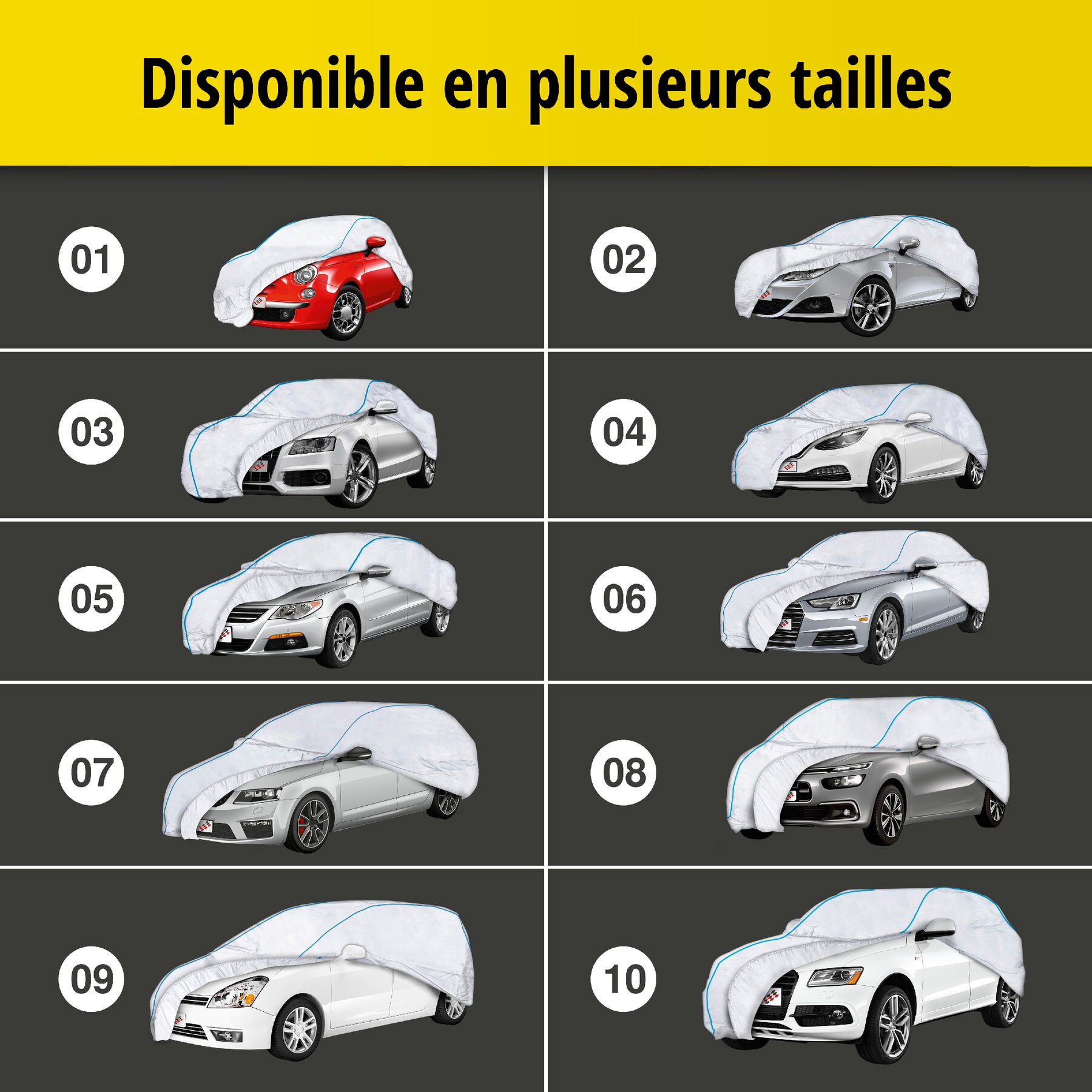Bâche pour voiture Sun Reflect taille 8 argent