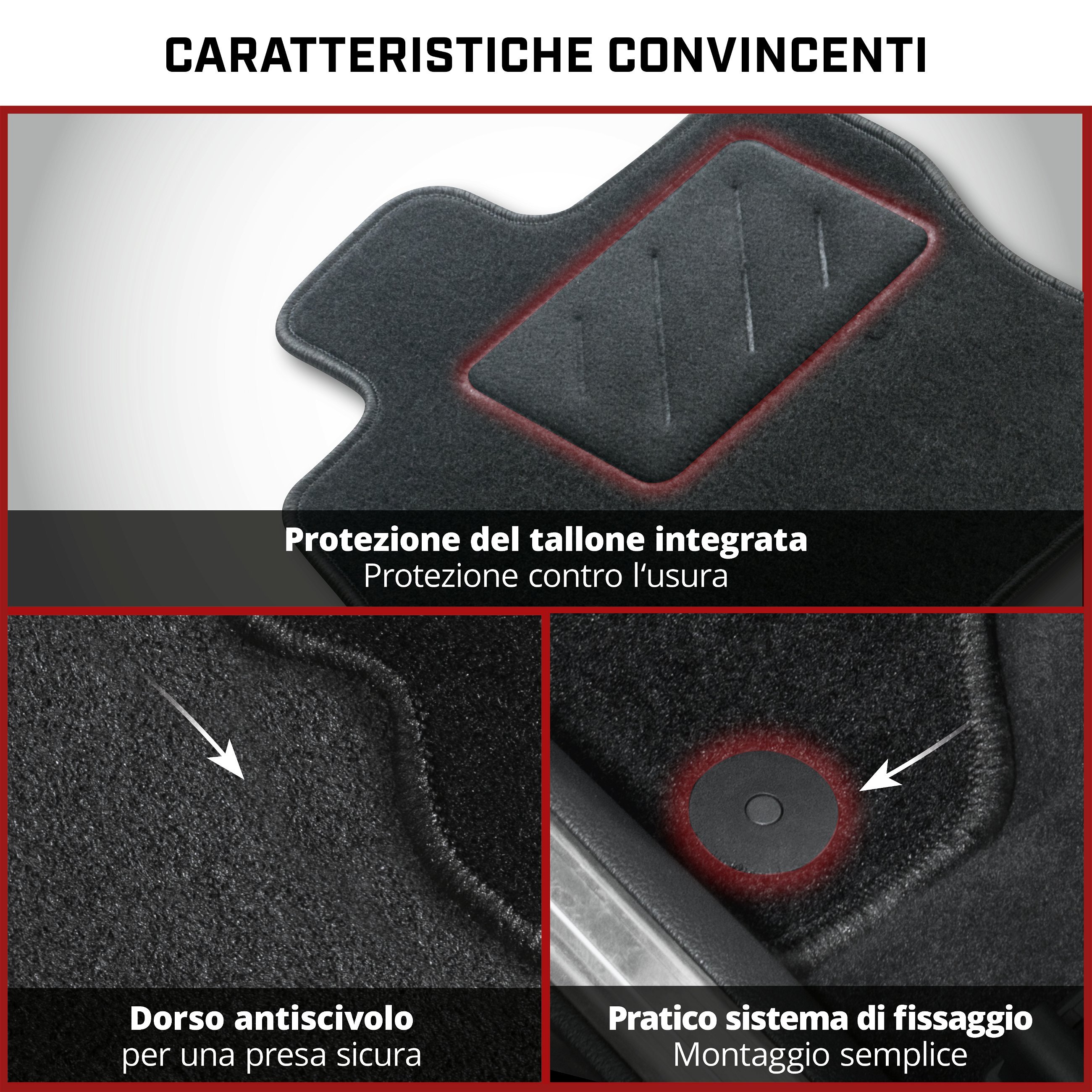 Tappetini per BMW 1 Cabriolet 12/2007-12/2013
