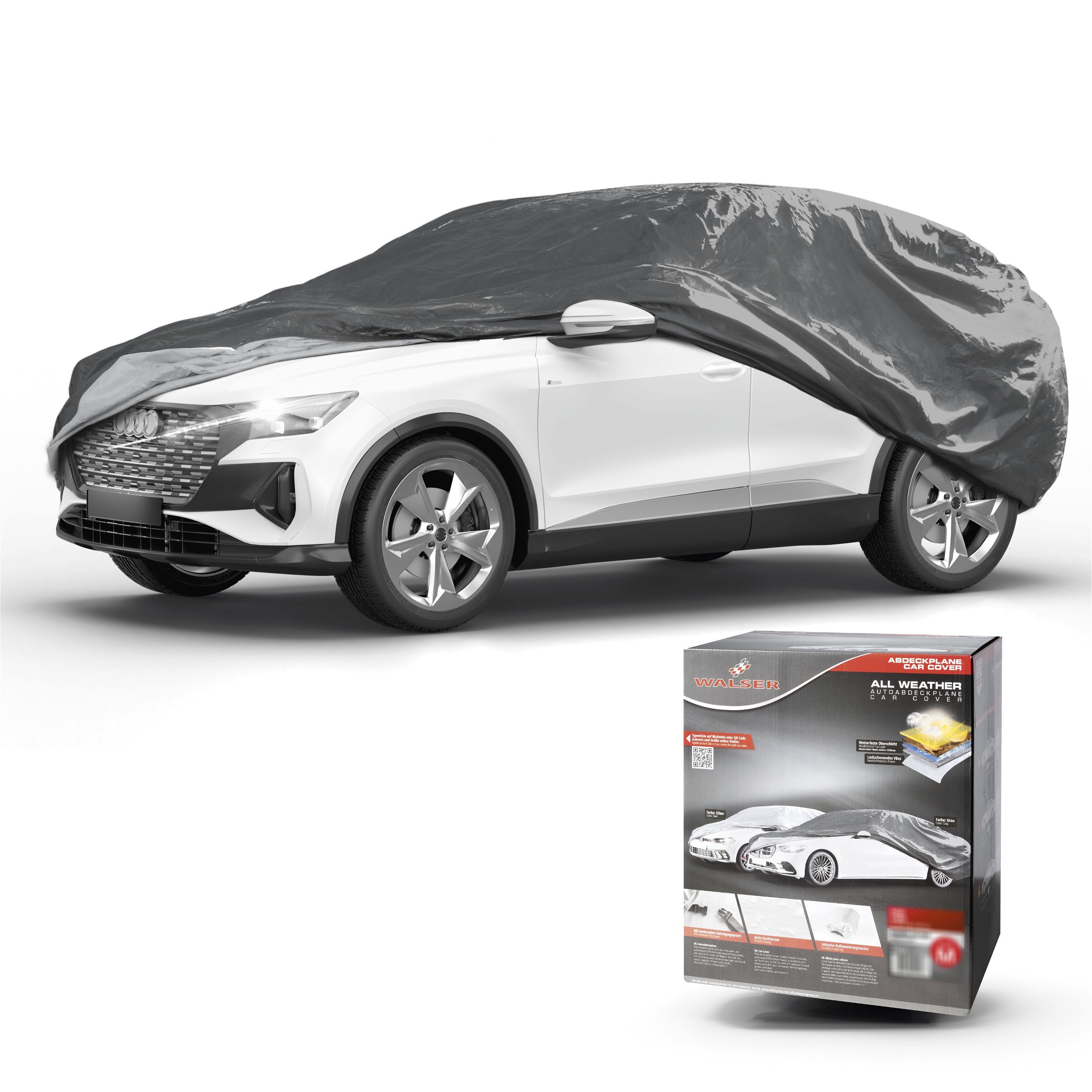 Bâche voiture All Weather Basic, bâche de voiture garage complet SUV taille L gris