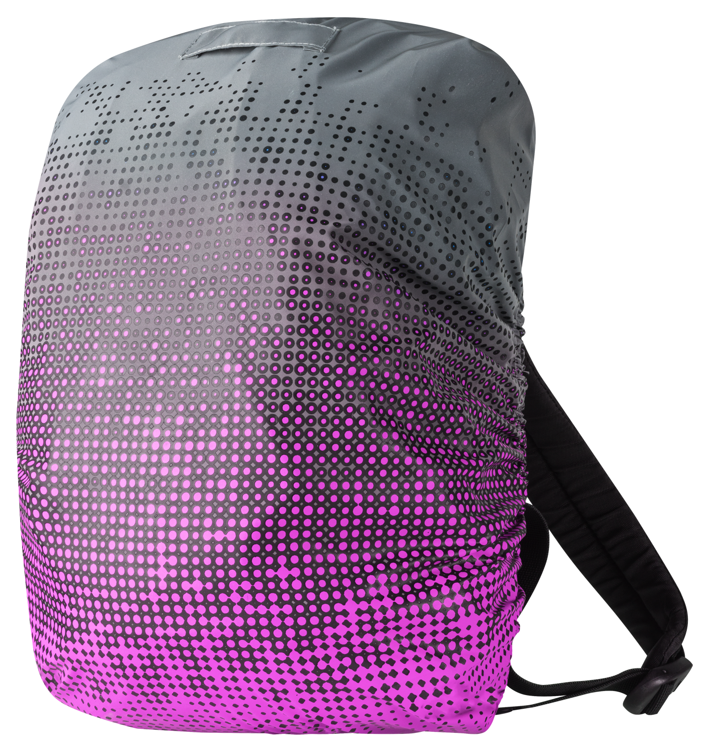 Reflective bag cover silver-pink reflective