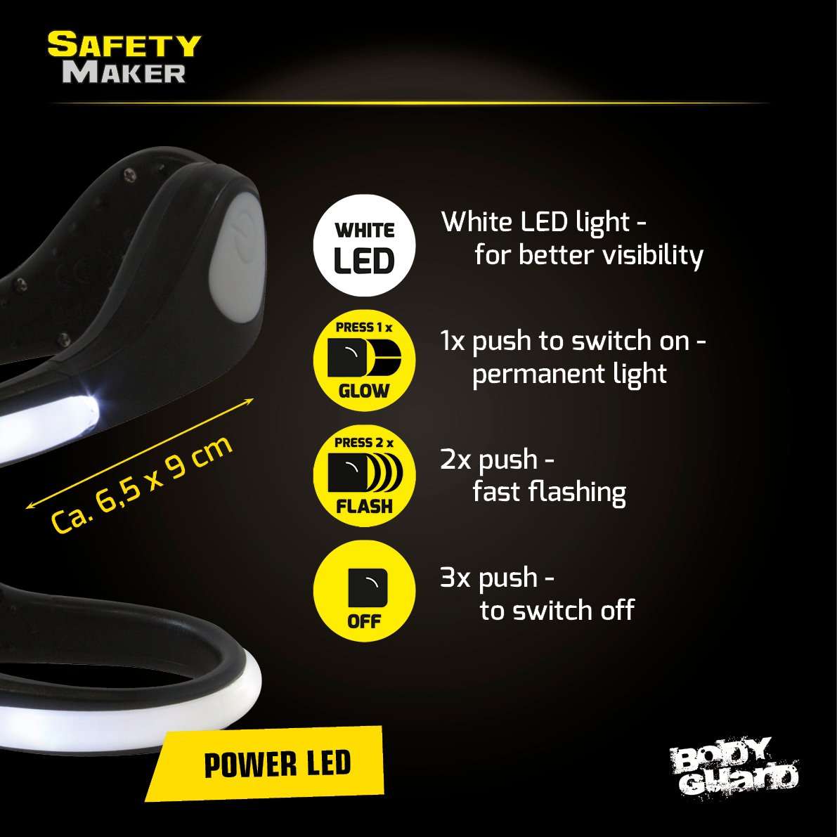 LED shoe clip white