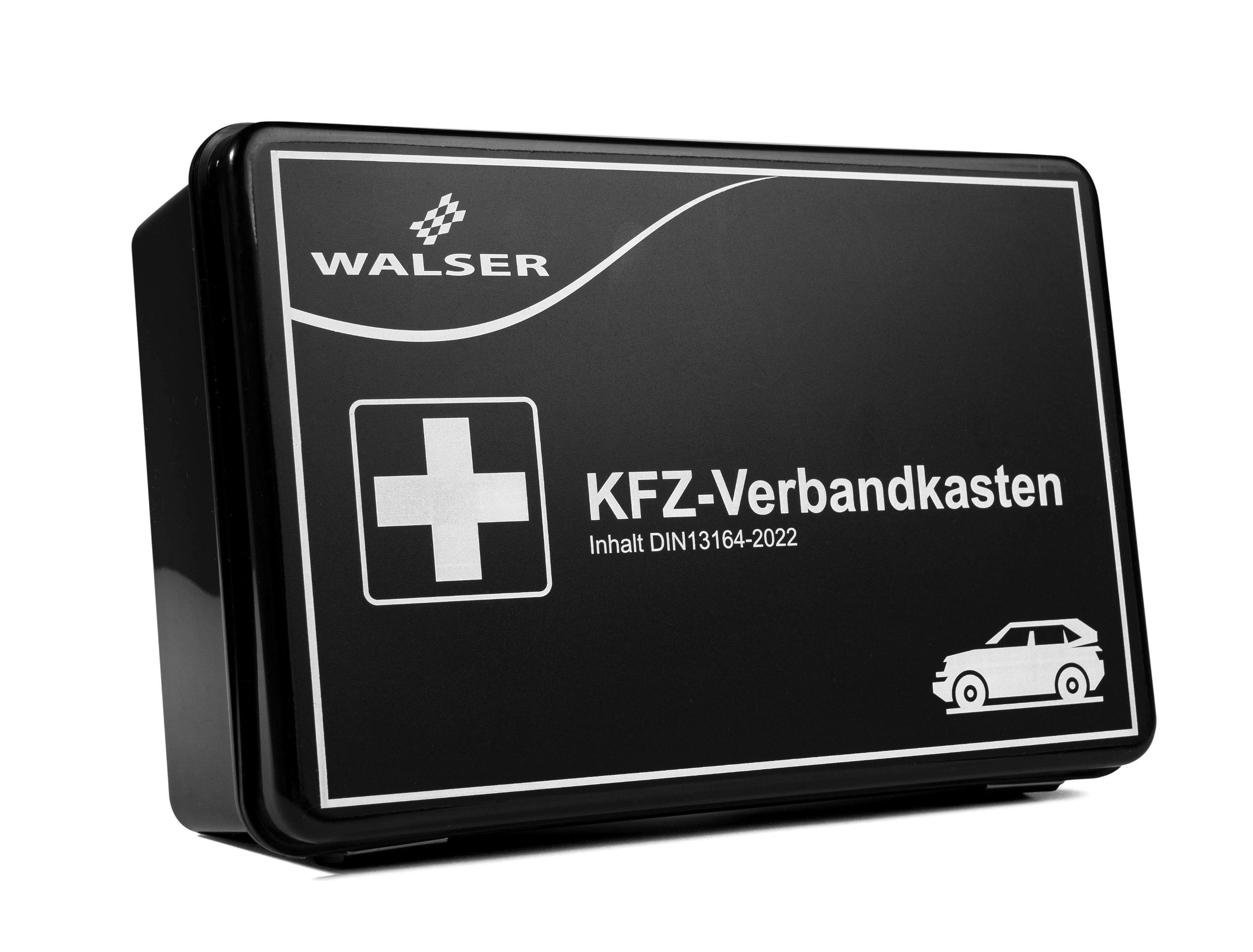 KFZ first-aid box black according to DIN 13164:2022