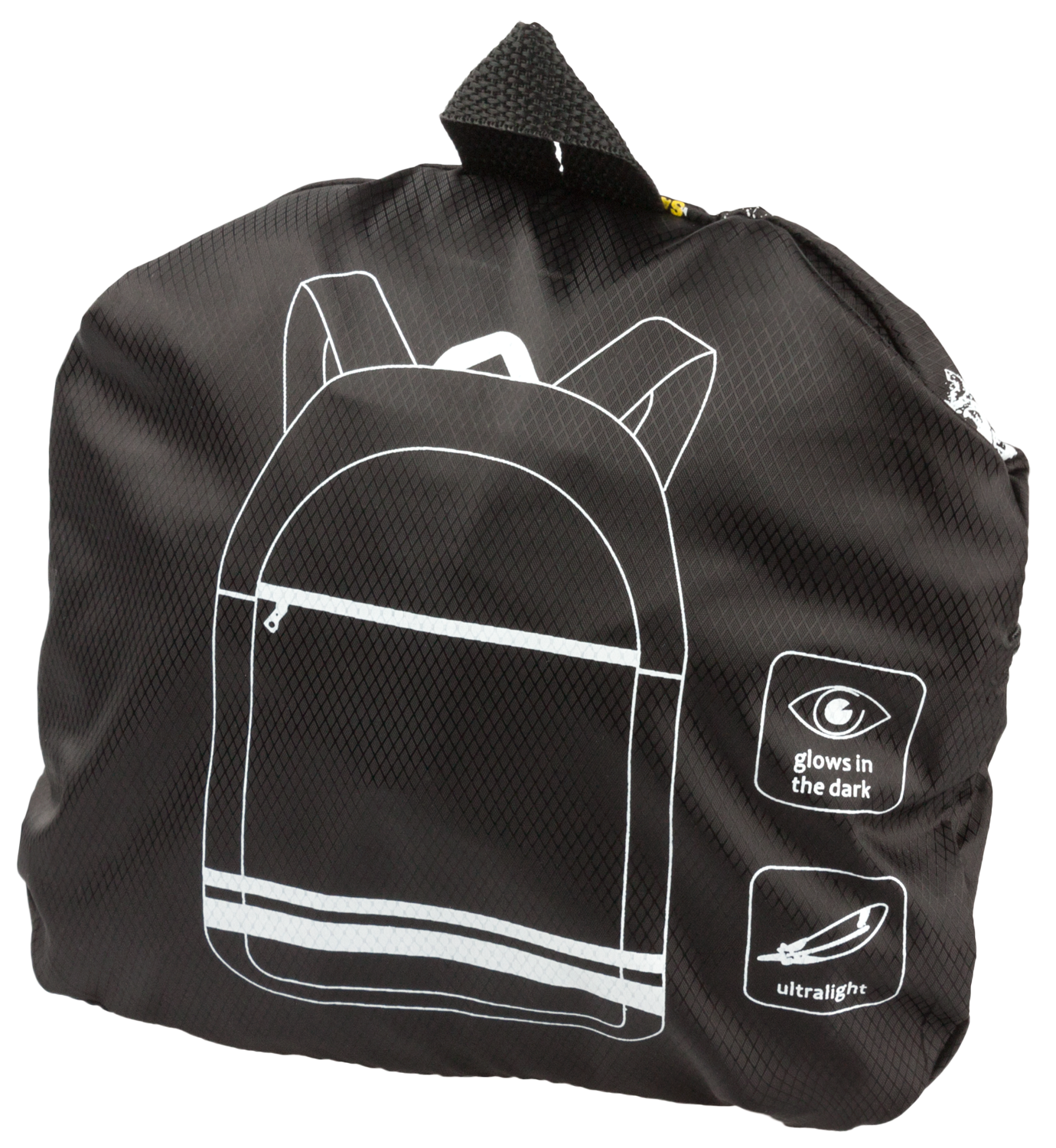 Faltbarer Rucksack schwarz