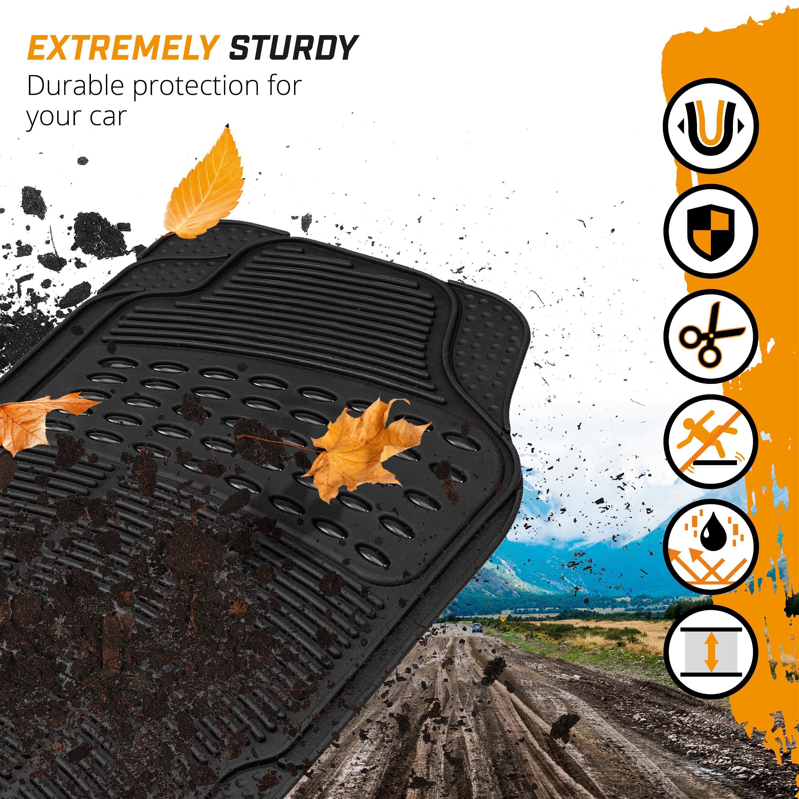 Rubber mats for Spartakus black